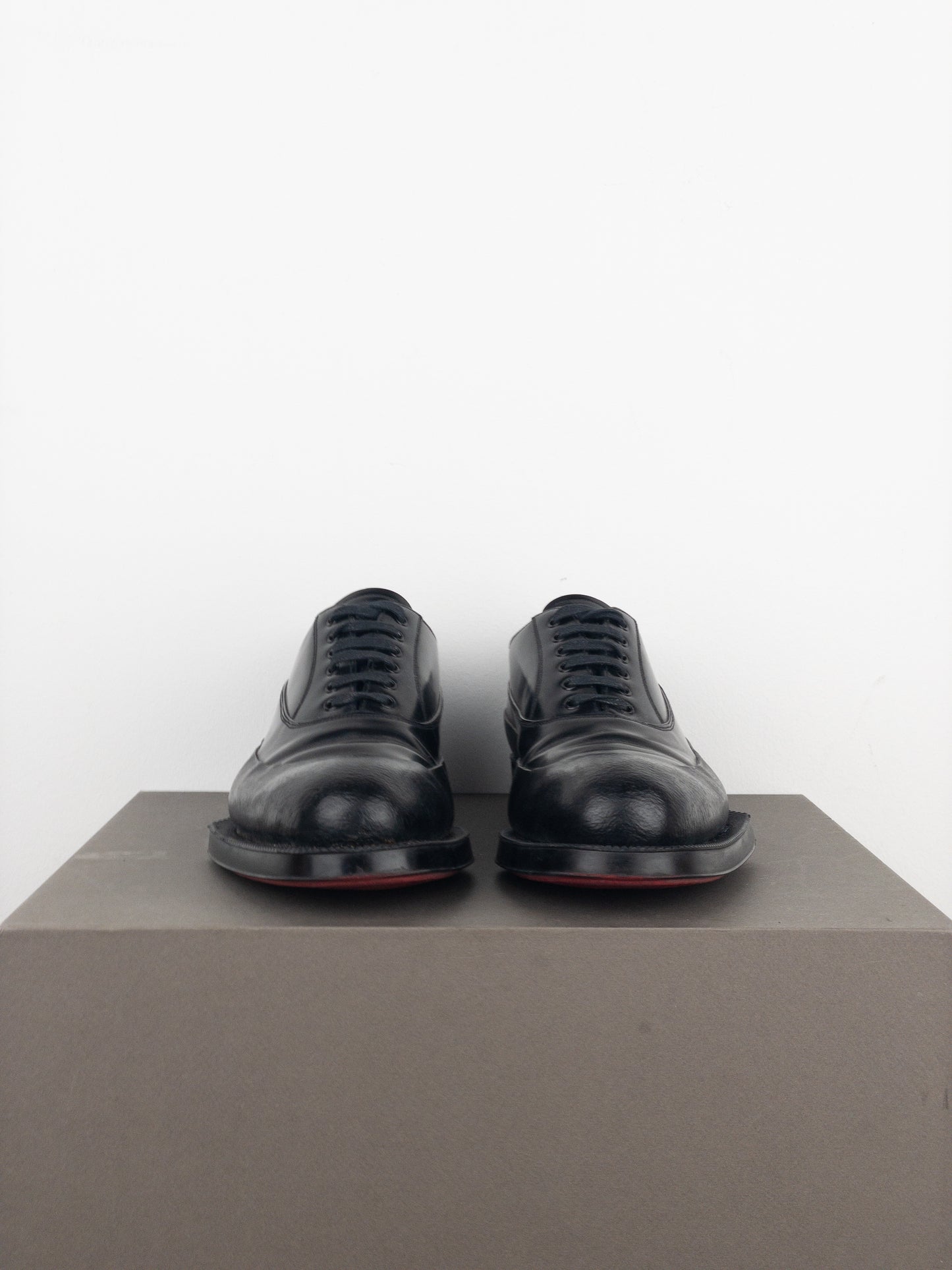 Prada AW12 Rubber Cap Derby Shoes
