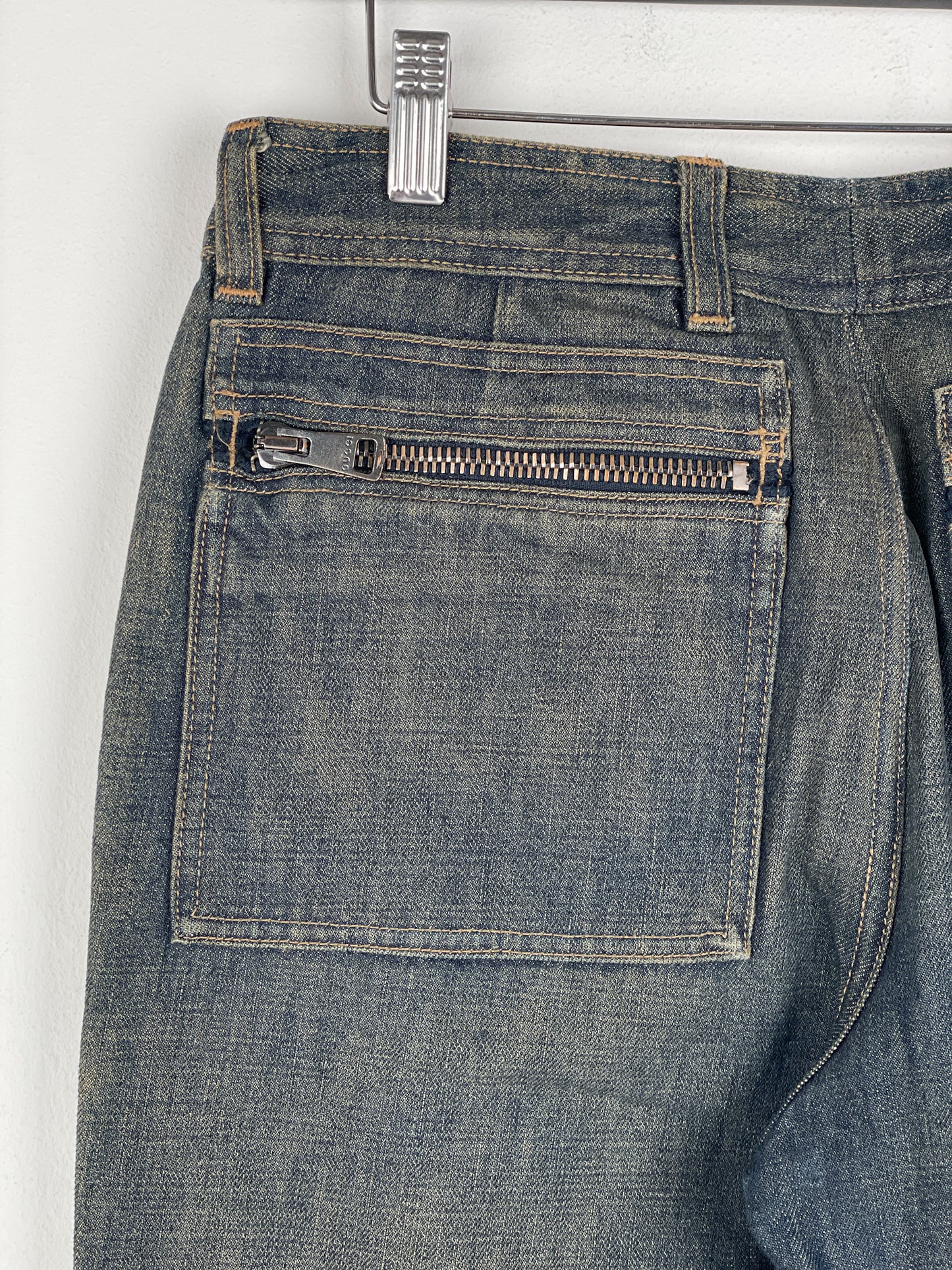 Gucci by Tom Ford SS02 Flared Sanded Bootcut Denim Jeans