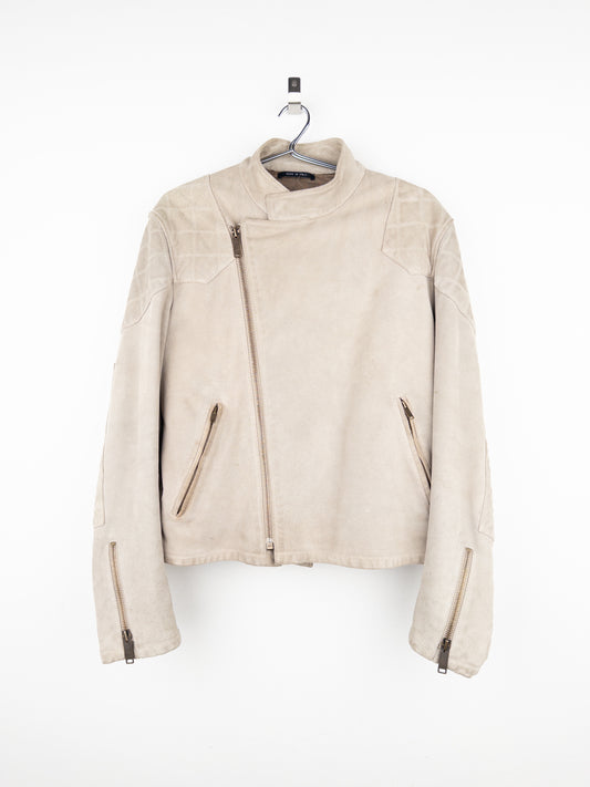 Gucci by Tom Ford 2000s Quilted Suede Perfecto Biker Jacket