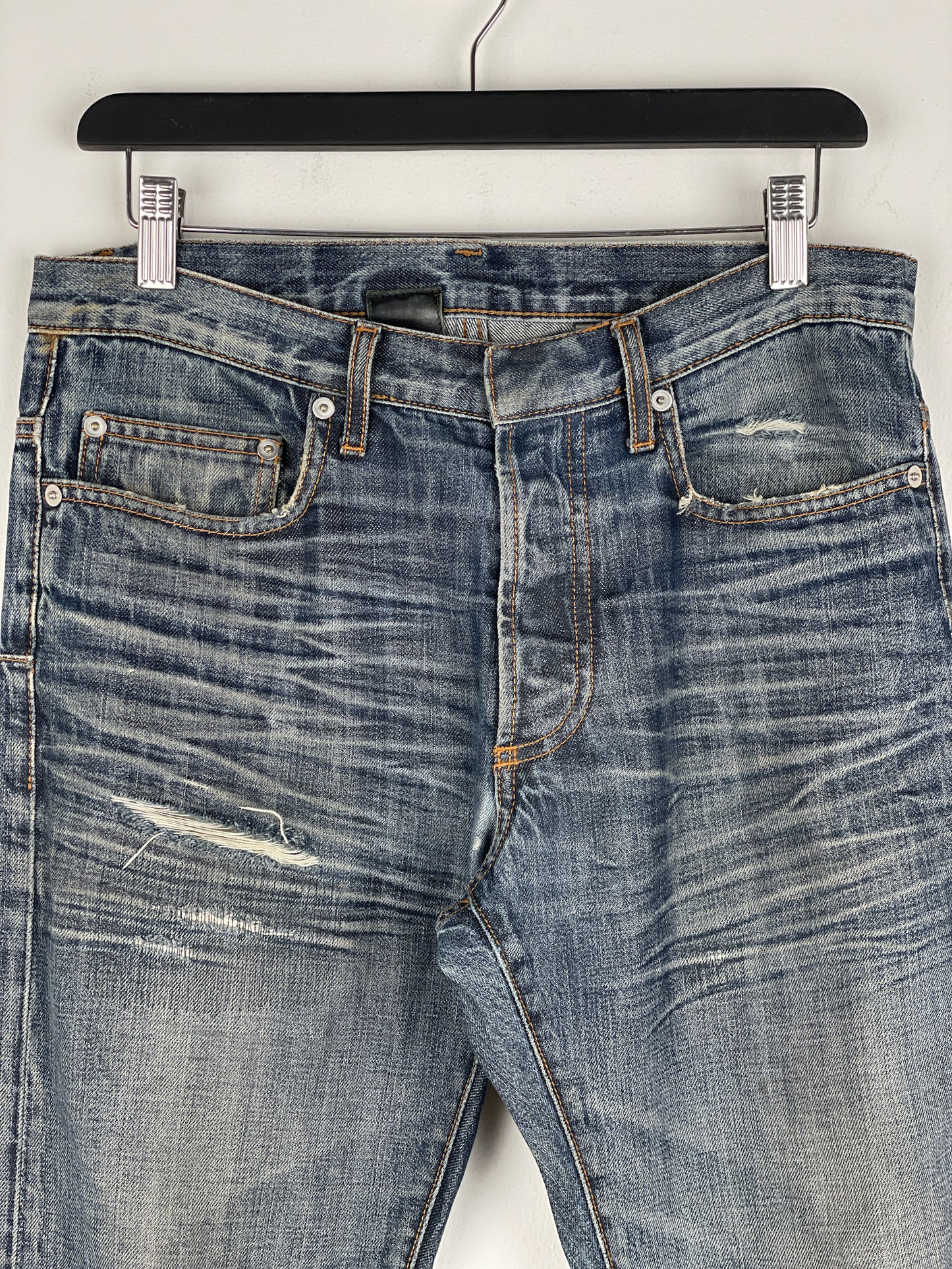Dior Homme Distressed Washed Denim Jeans