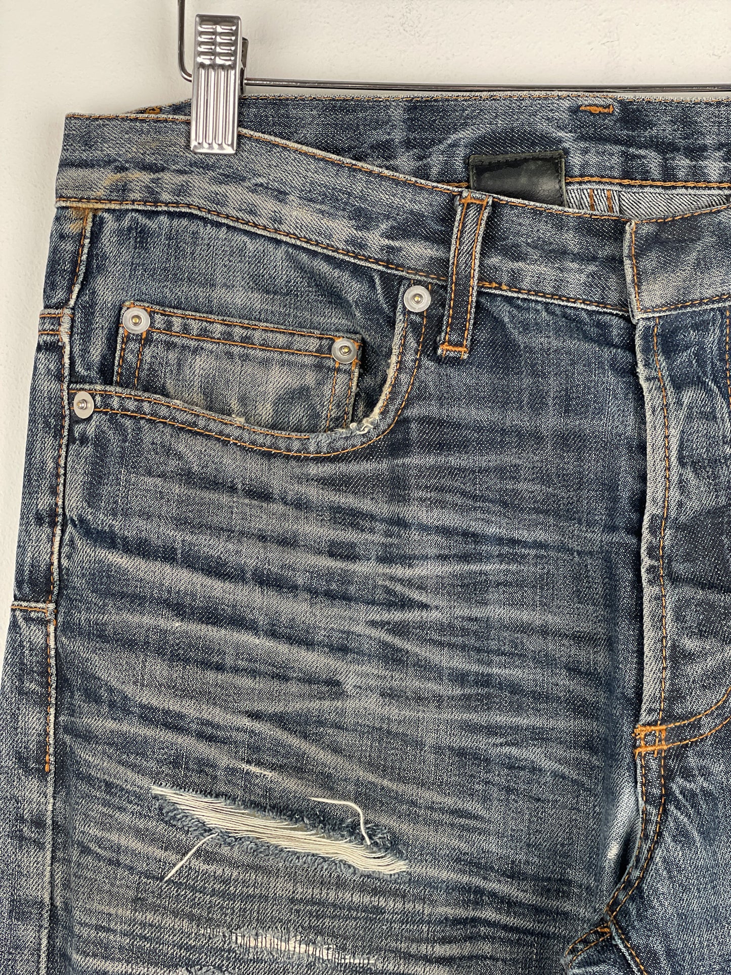 Dior Homme Distressed Washed Denim Jeans
