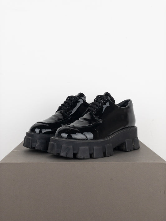 Prada ‘Monolith’ Lug Sole Platform Derby Shoes