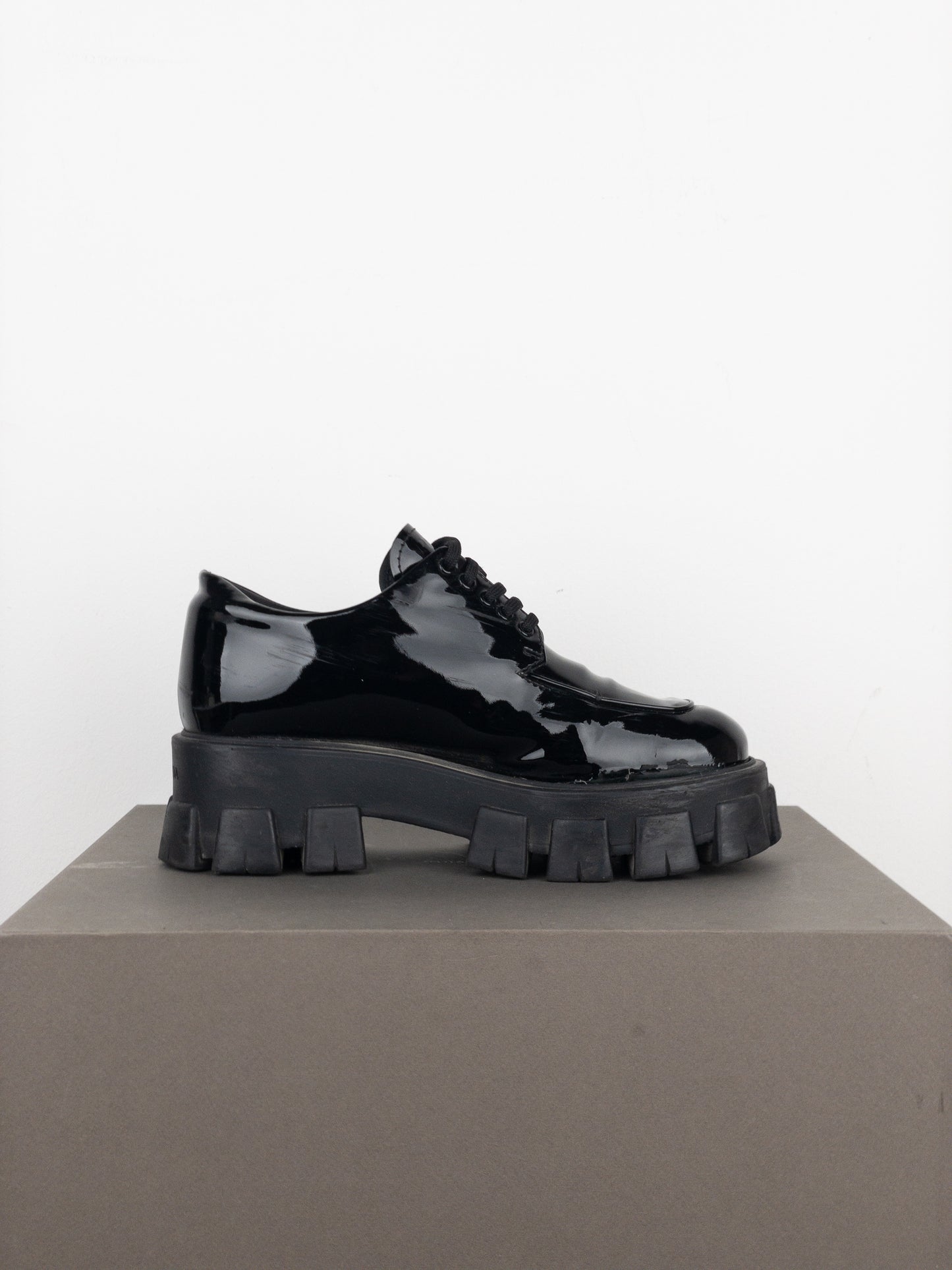 Prada ‘Monolith’ Lug Sole Platform Derby Shoes