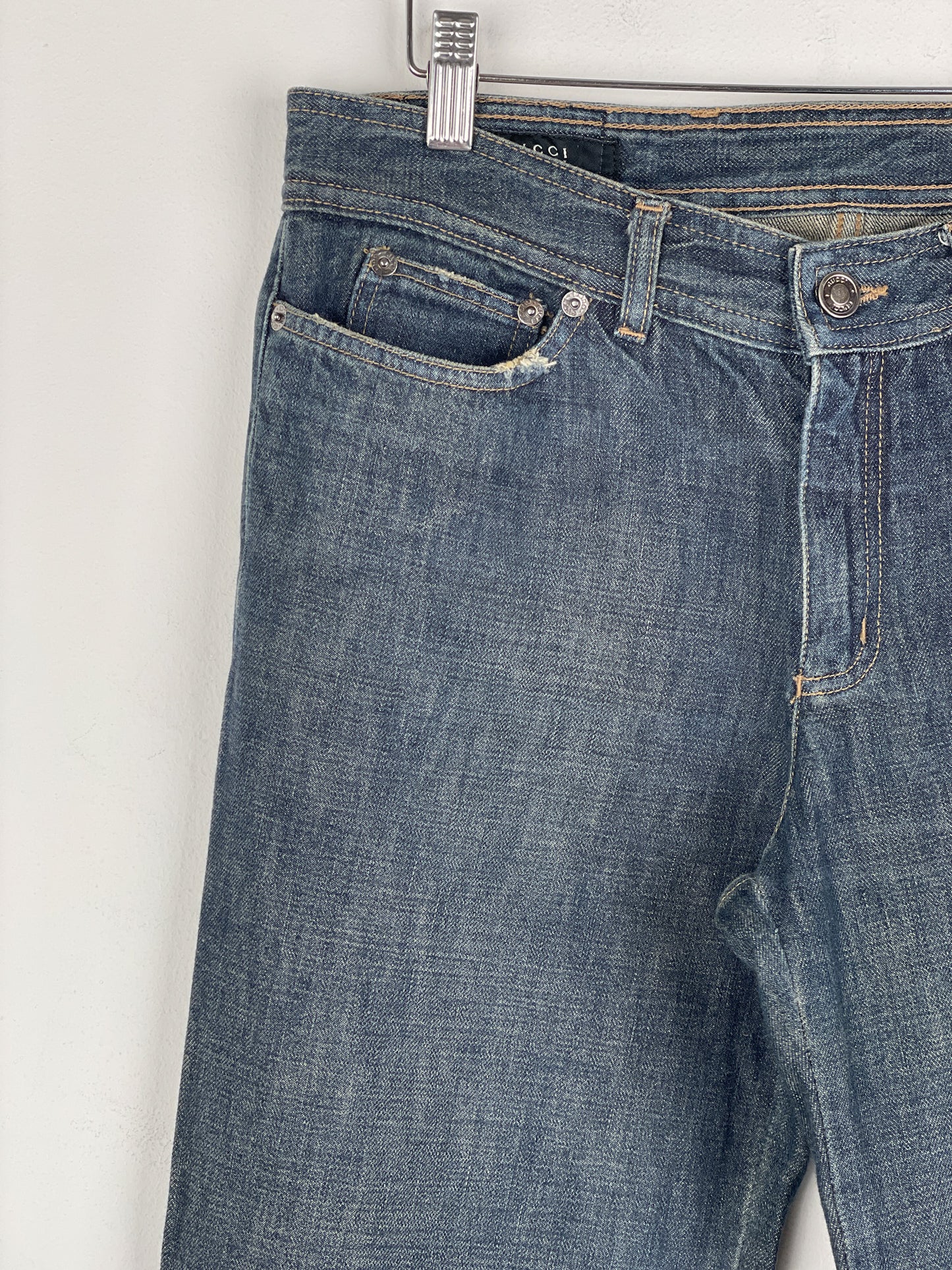 Gucci by Tom Ford SS02 Flared Sanded Bootcut Denim Jeans