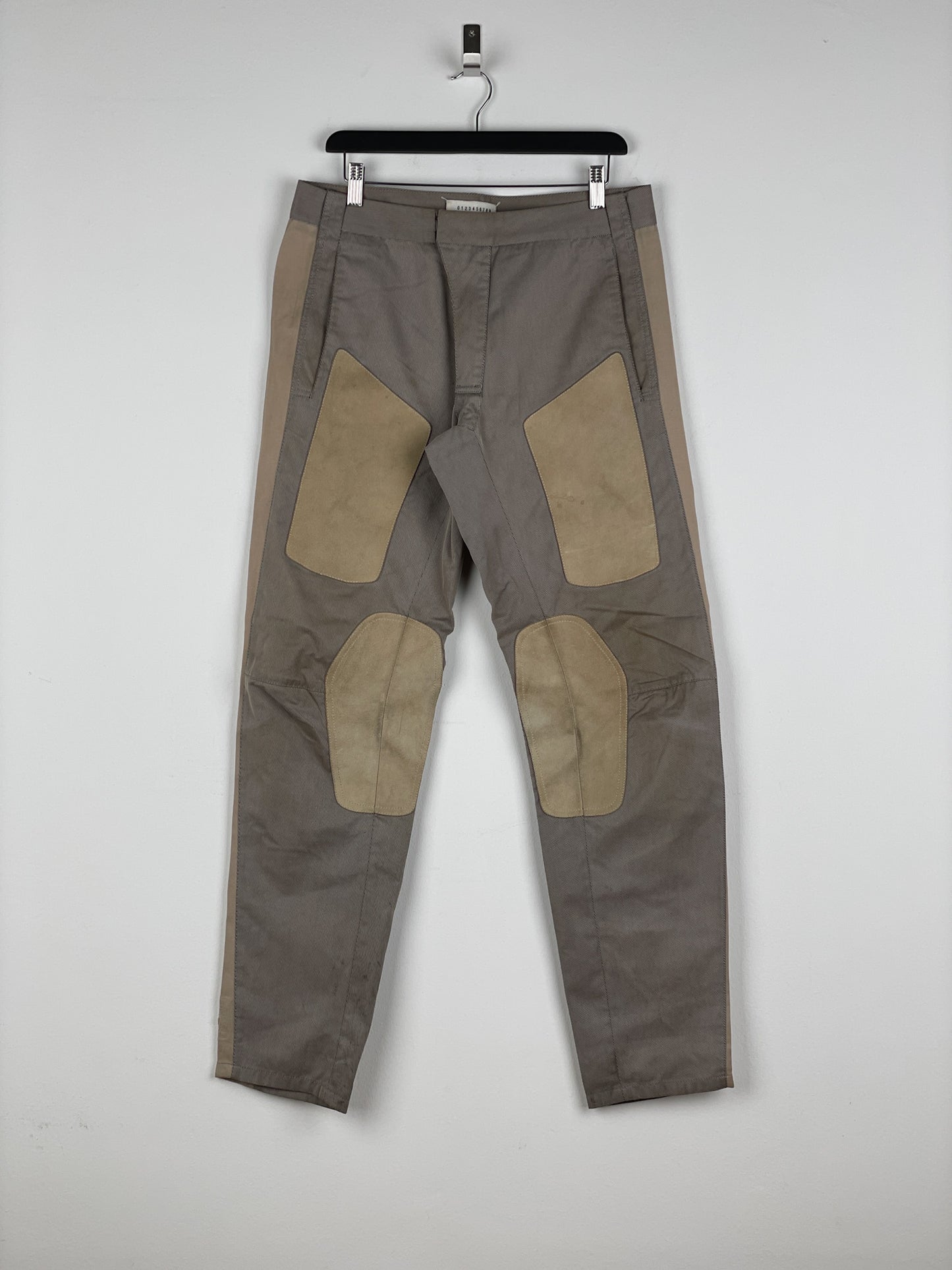 Maison Margiela SS05 Leather-Panel Moto Biker Pants