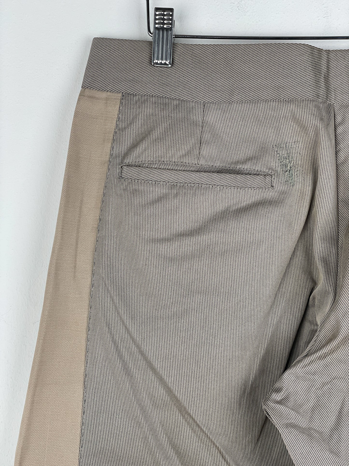Maison Margiela SS05 Leather-Panel Moto Biker Pants