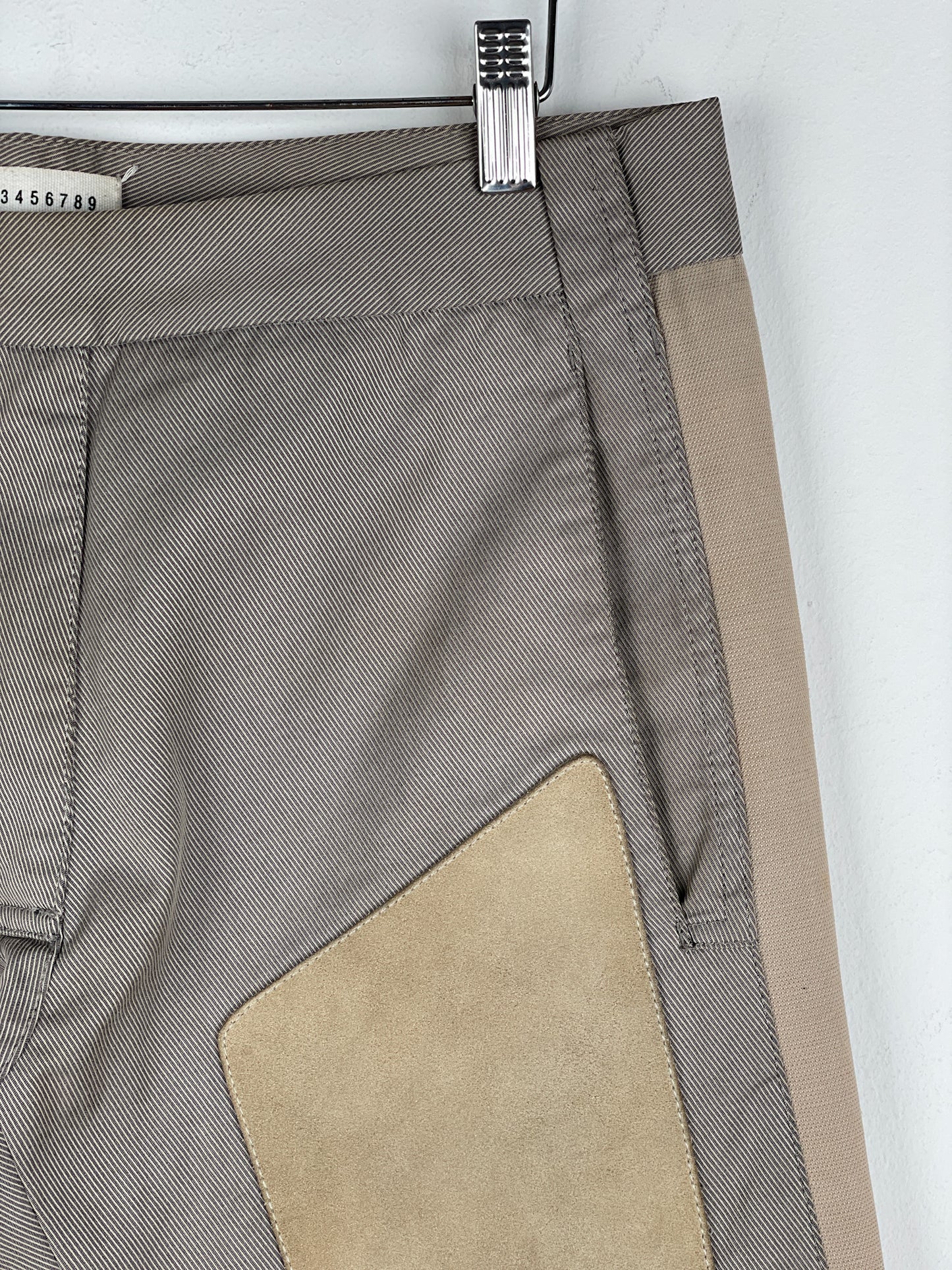 Maison Margiela SS05 Leather-Panel Moto Biker Pants