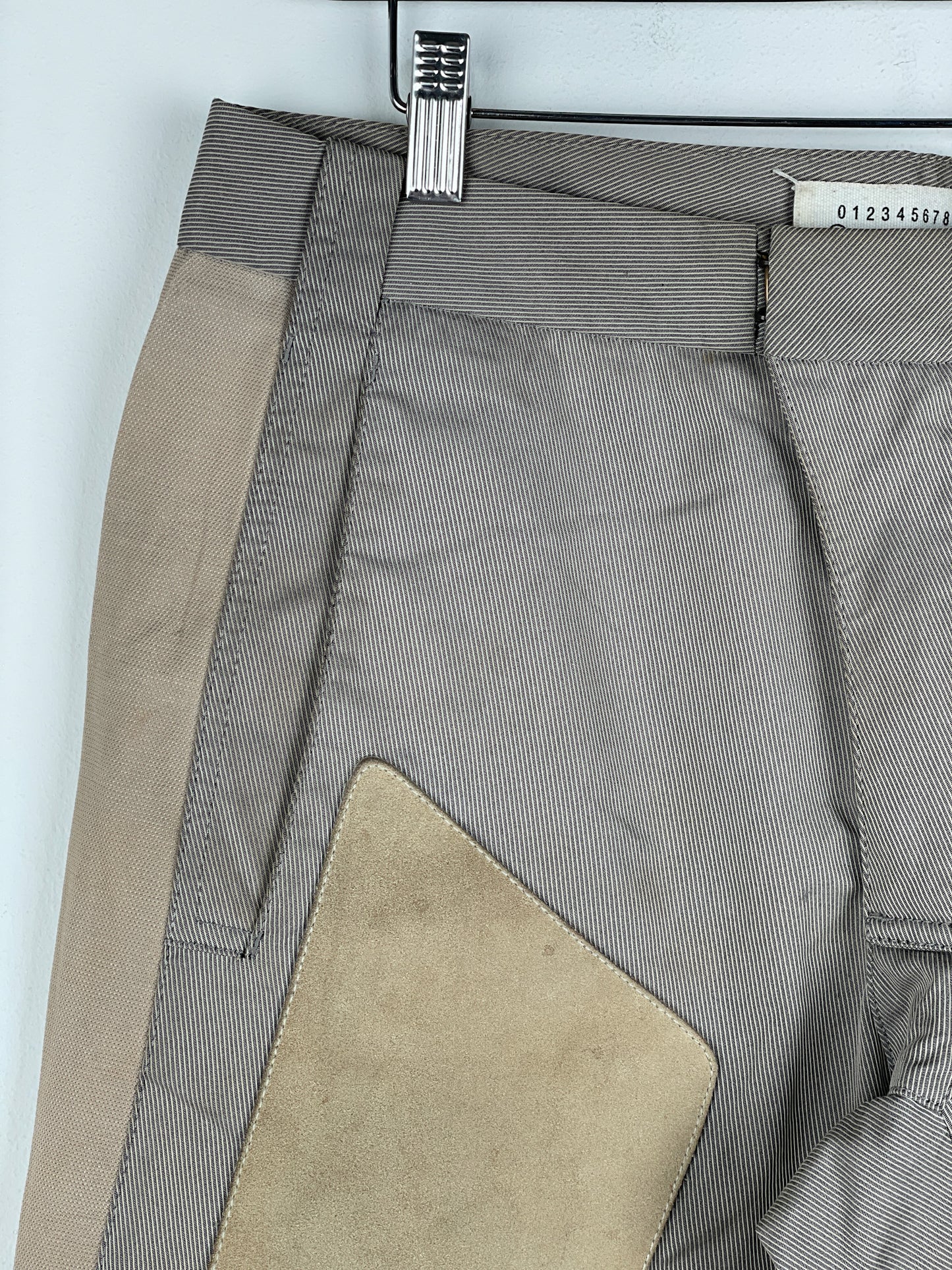 Maison Margiela SS05 Leather-Panel Moto Biker Pants