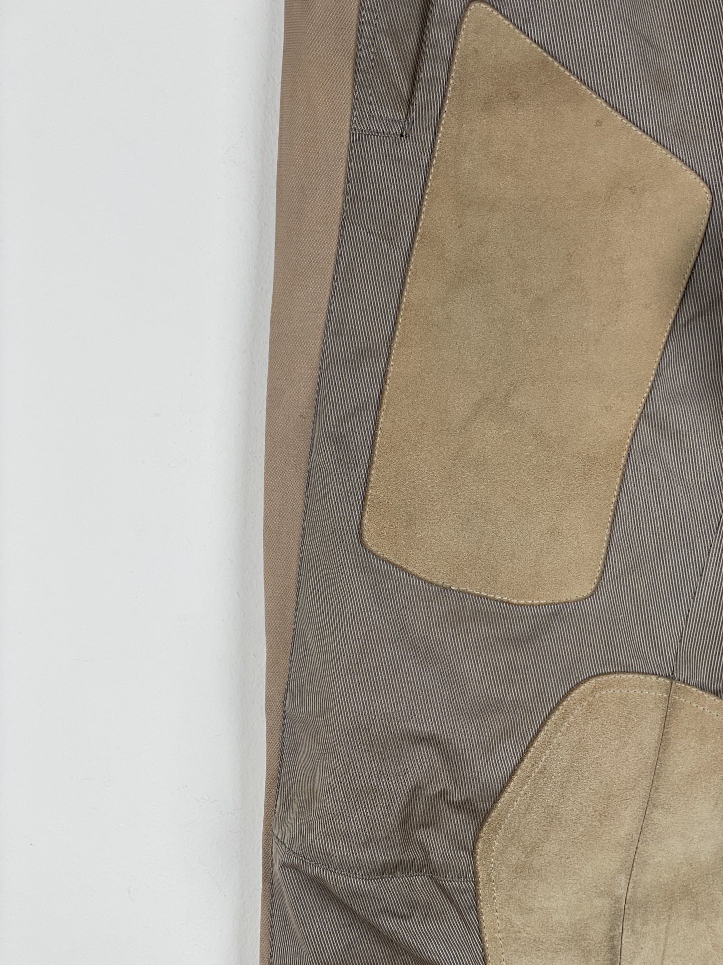 Maison Margiela SS05 Leather-Panel Moto Biker Pants
