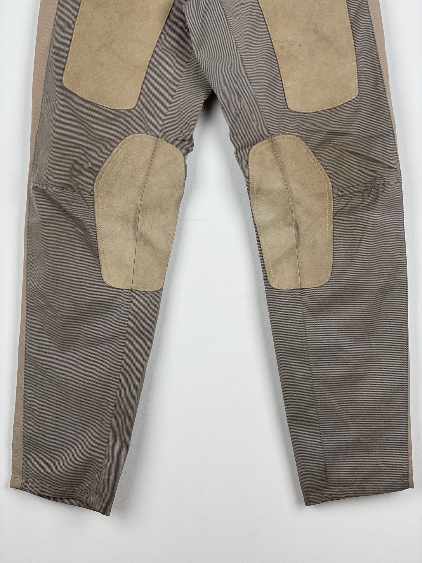 Maison Margiela SS05 Leather-Panel Moto Biker Pants