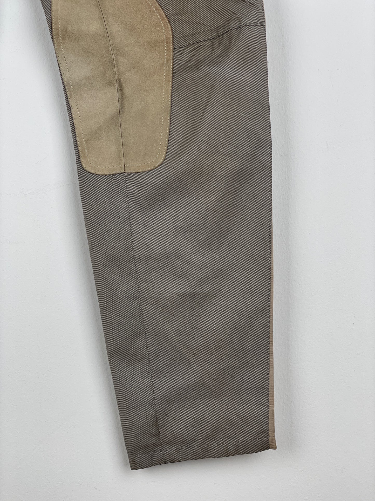 Maison Margiela SS05 Leather-Panel Moto Biker Pants