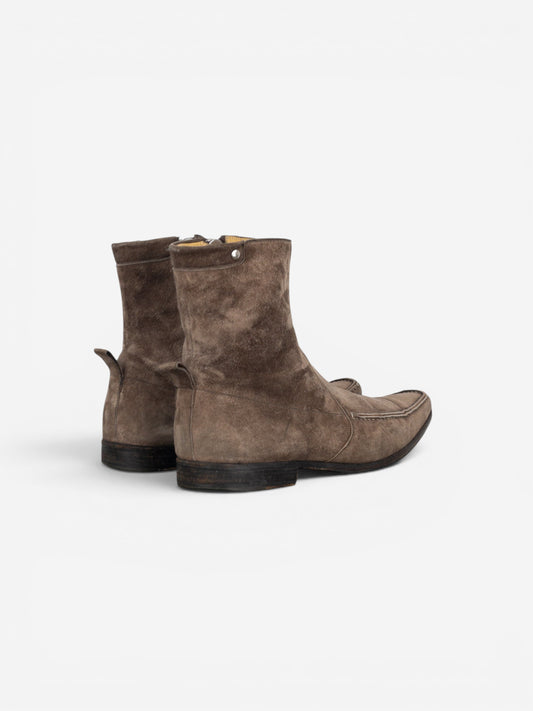 Yves Saint Laurent Rive Gauche by Tom Ford 1990s Suede Zip Ankle Boots – photo 2