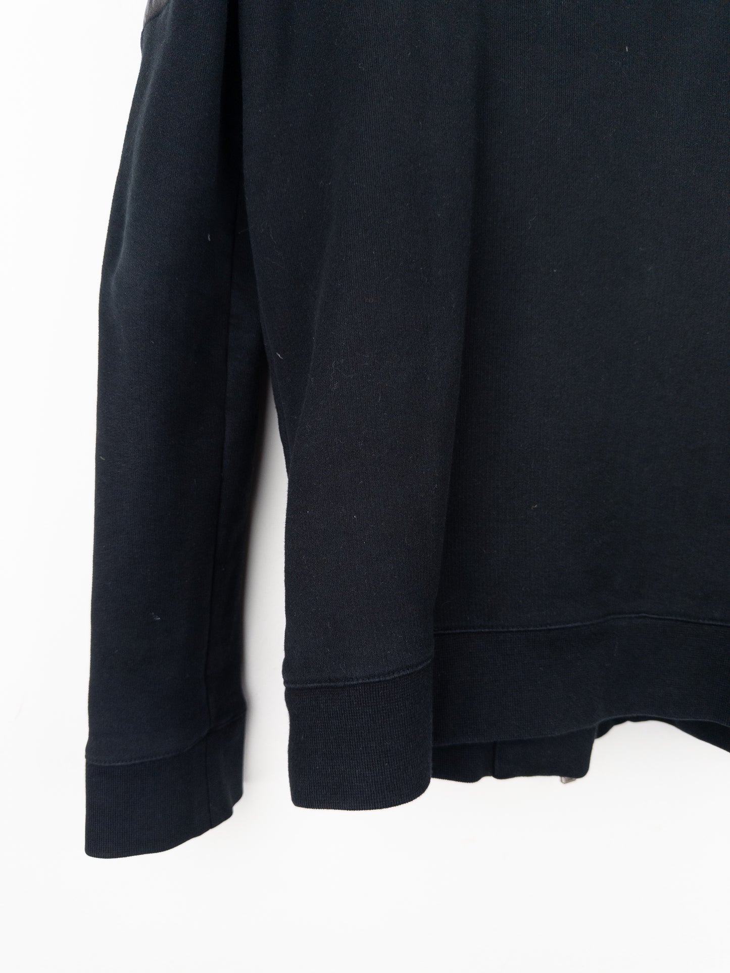 Balmain by Olivier Rousteing 2010s Leather Biker Zip-Hoodie