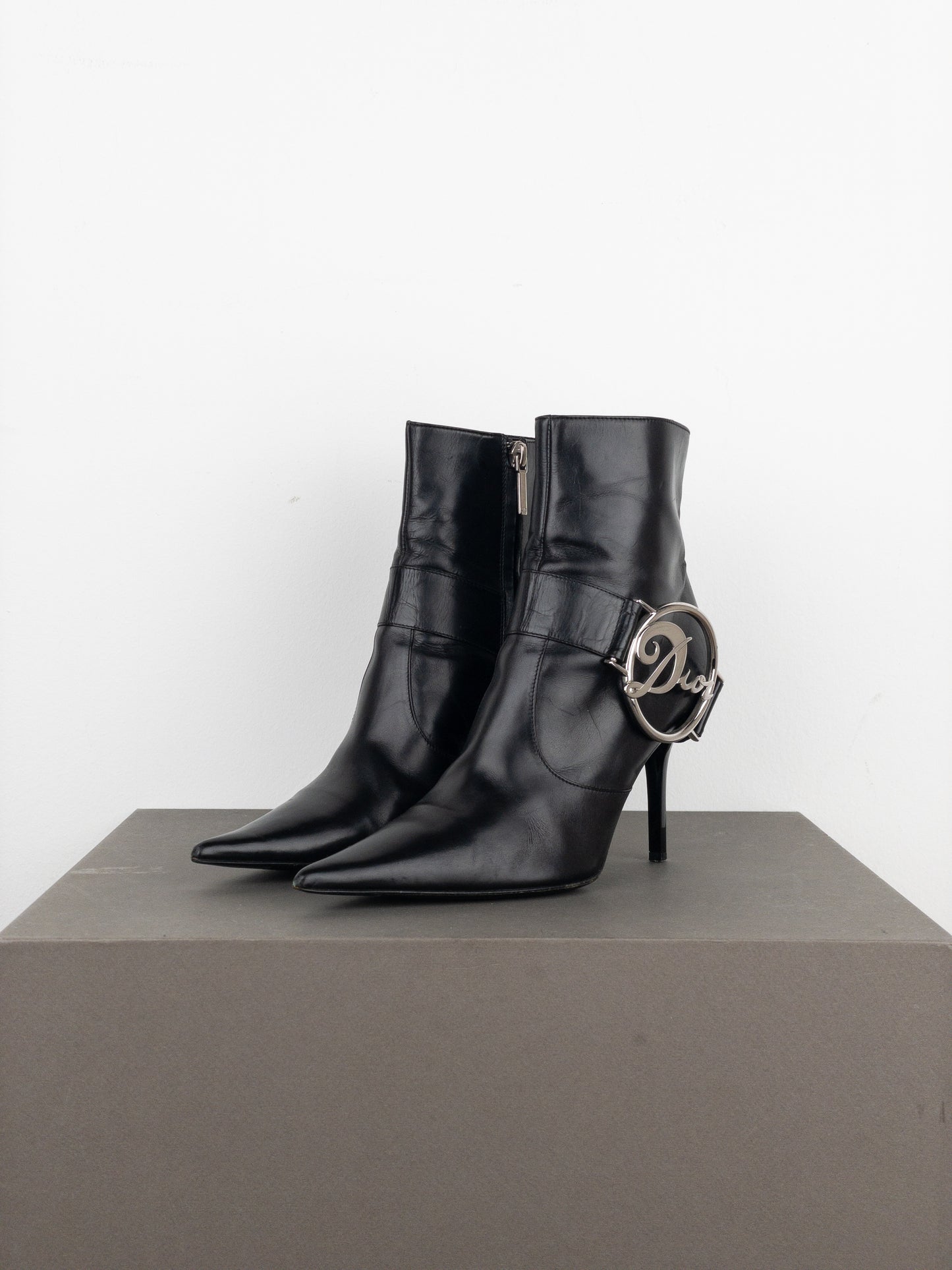 Dior by Galliano 2000s ‘Diva’ Buckle Ankle Heel Boots