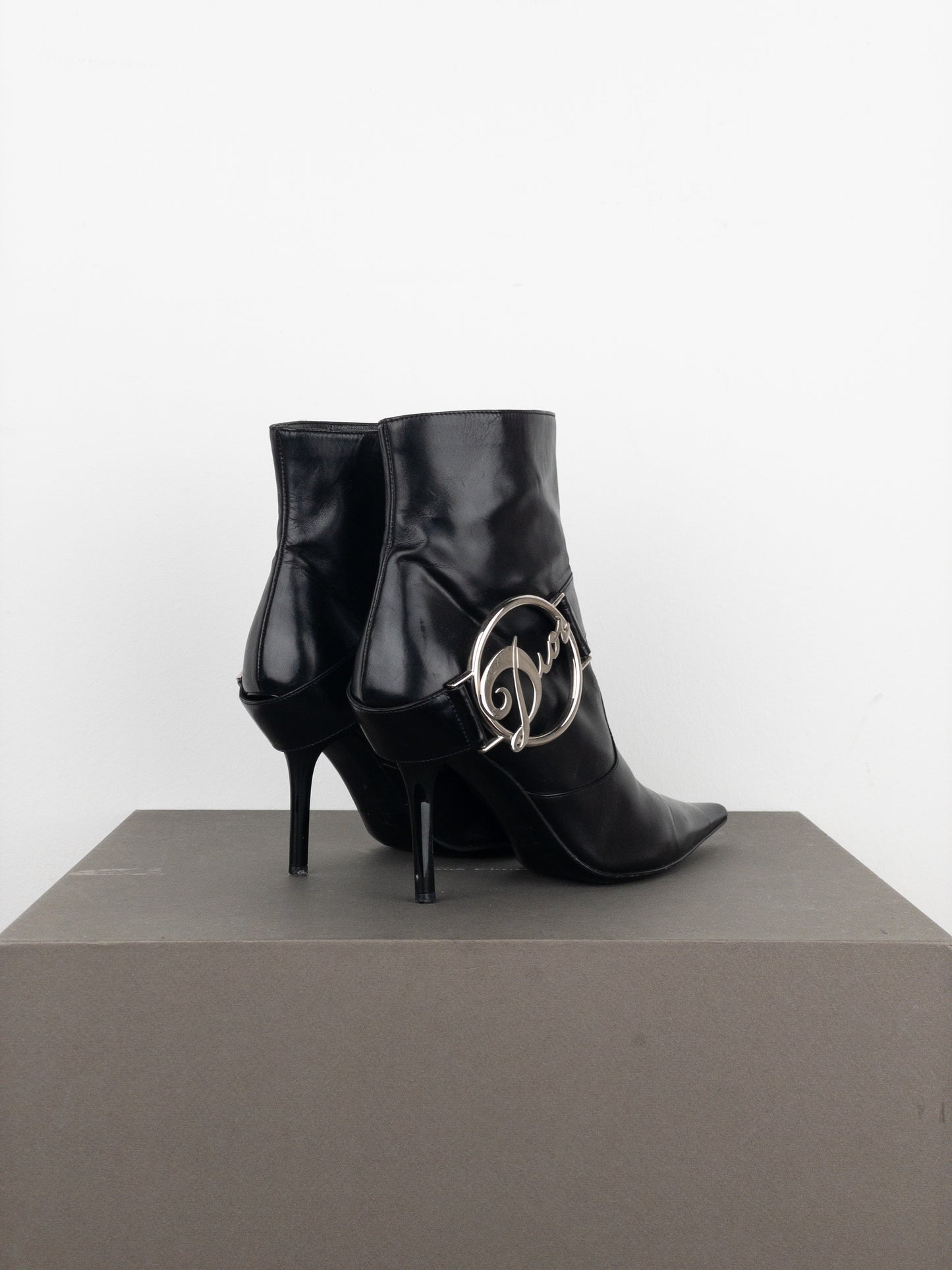 Dior by Galliano 2000s ‘Diva’ Buckle Ankle Heel Boots