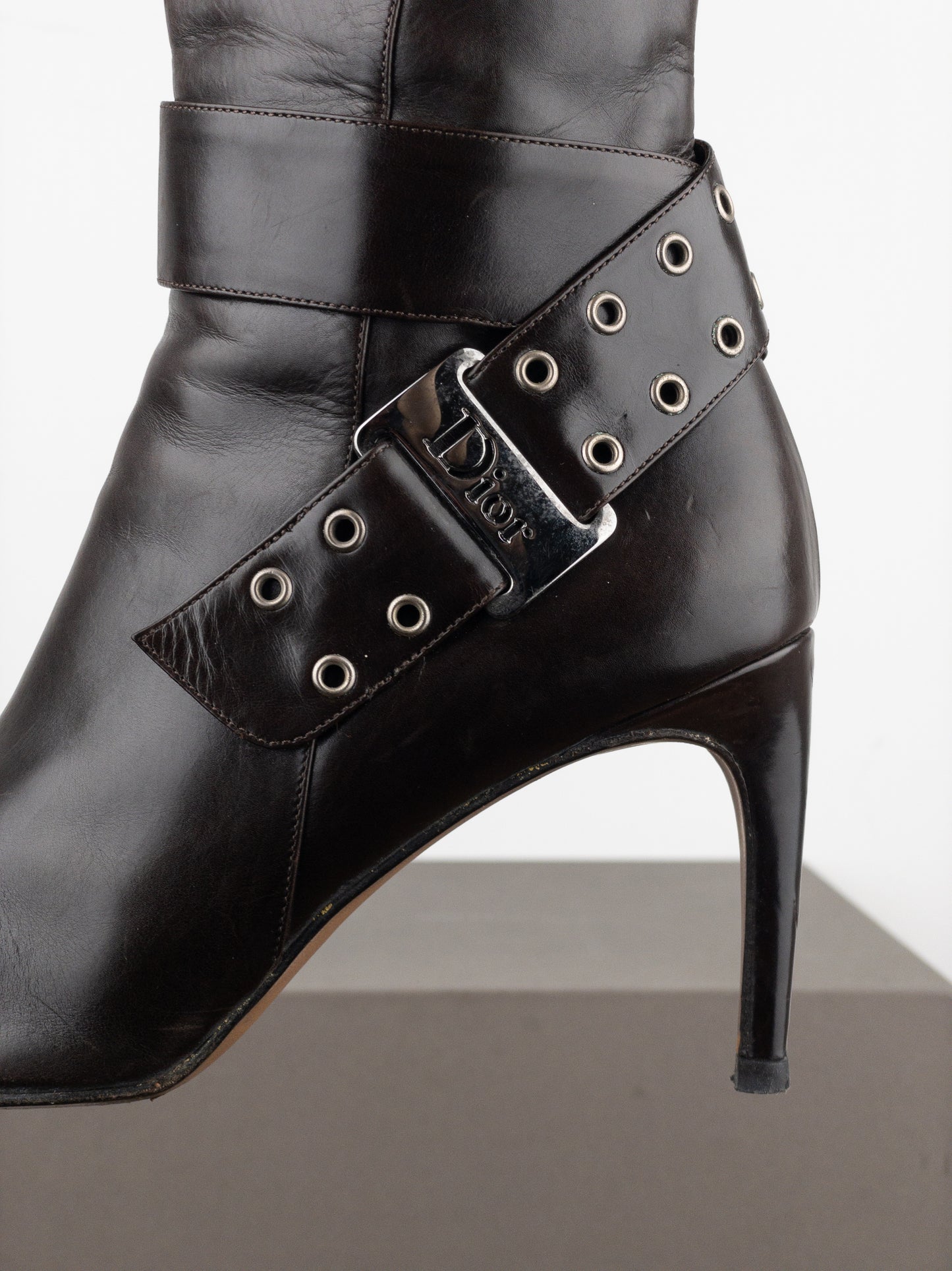 Dior by Galliano SS02 ‘Street Chic’ Buckle Ankle Heel Boots