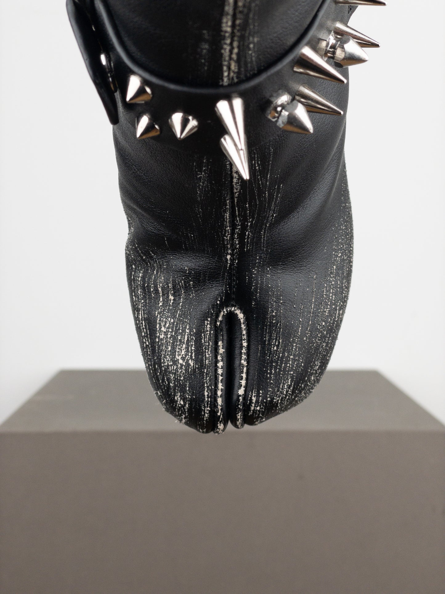 Maison Margiela SS20 Studded ‘Punk’ Tabi Ankle Heel Boots