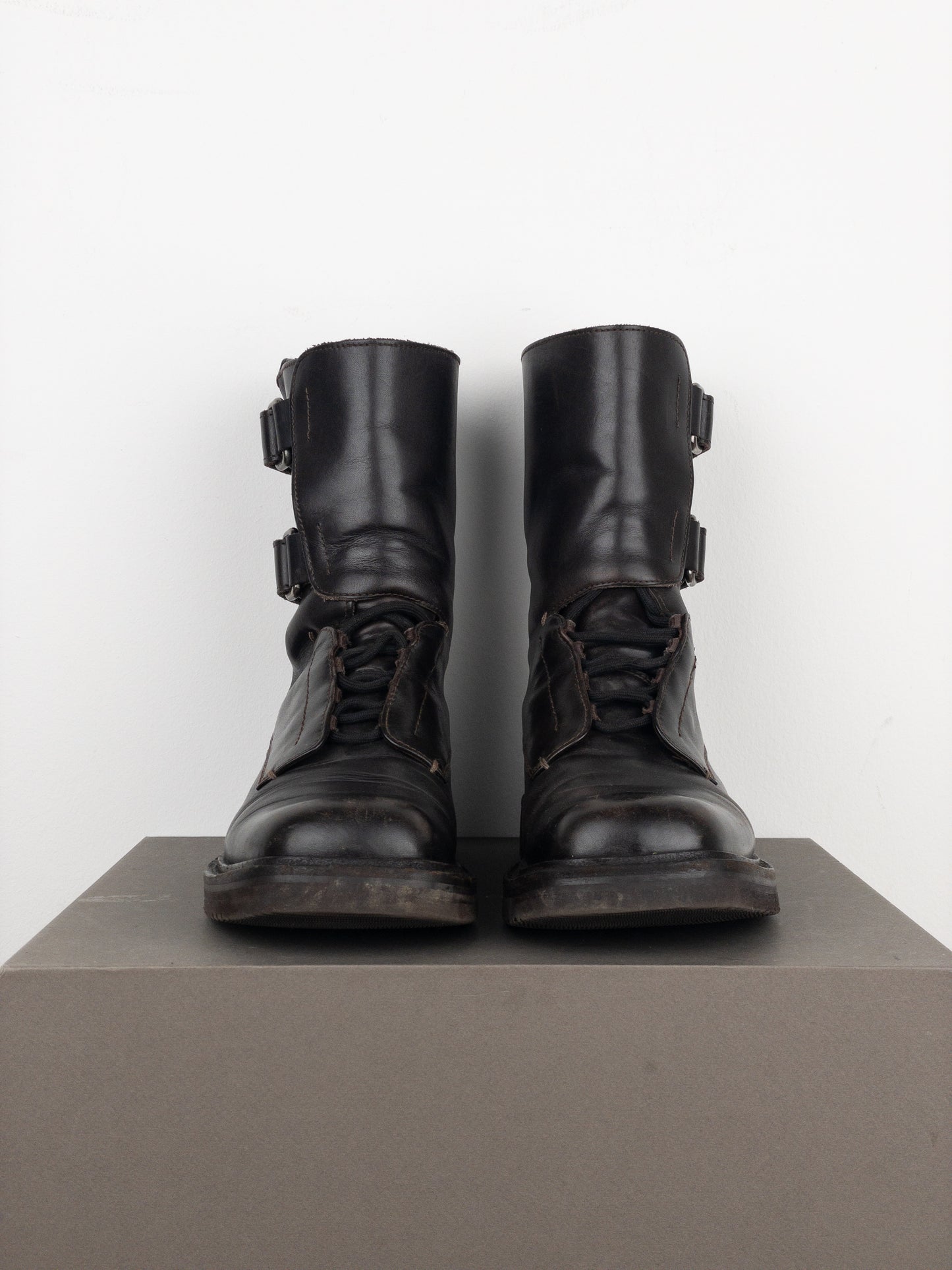 Prada AW99 Square Toe Combat Boots