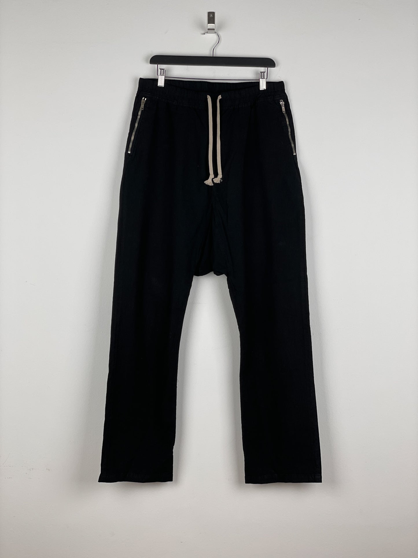 Rick Owens Zipper-Pocket Felpa Dropcrotch Sweatpants