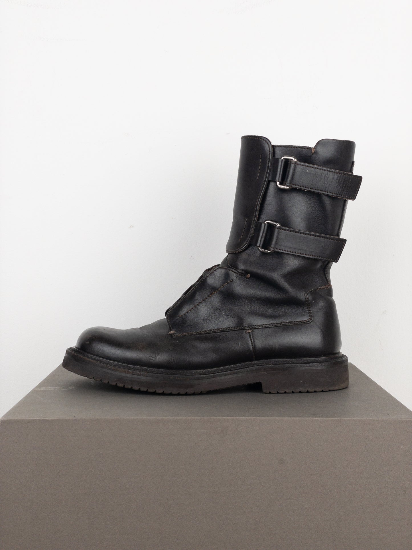 Prada AW99 Square Toe Combat Boots