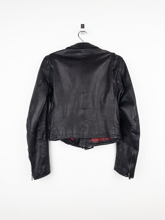 Jean Paul Gaultier 1990s Cropped Perfecto Leather Biker Jacket