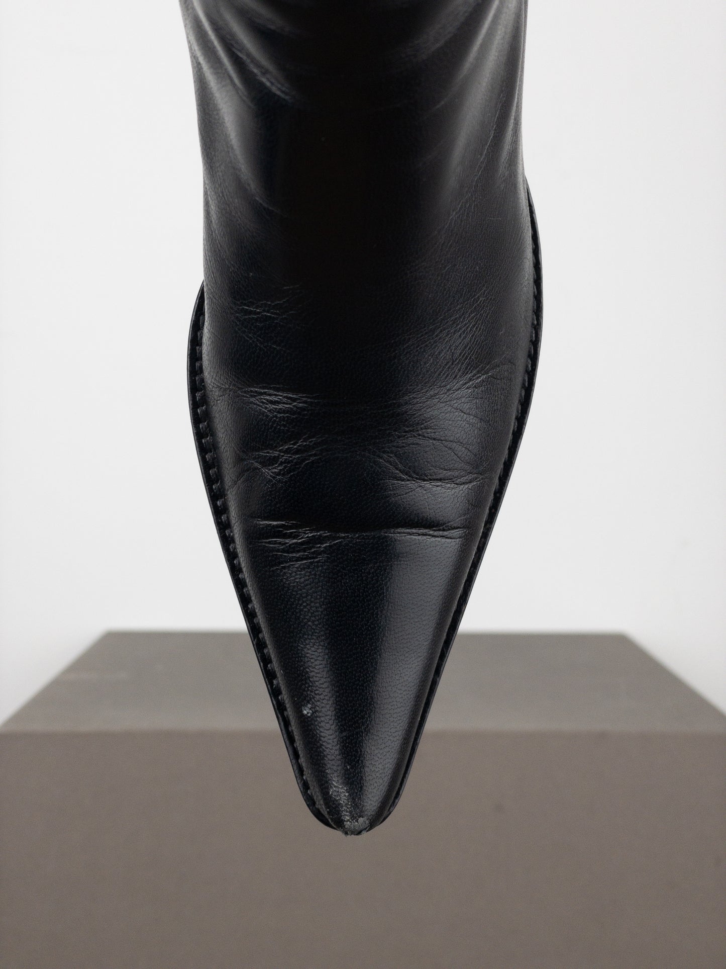 Prada 2000s Pointed-Toe Western Ankle Heel Boots
