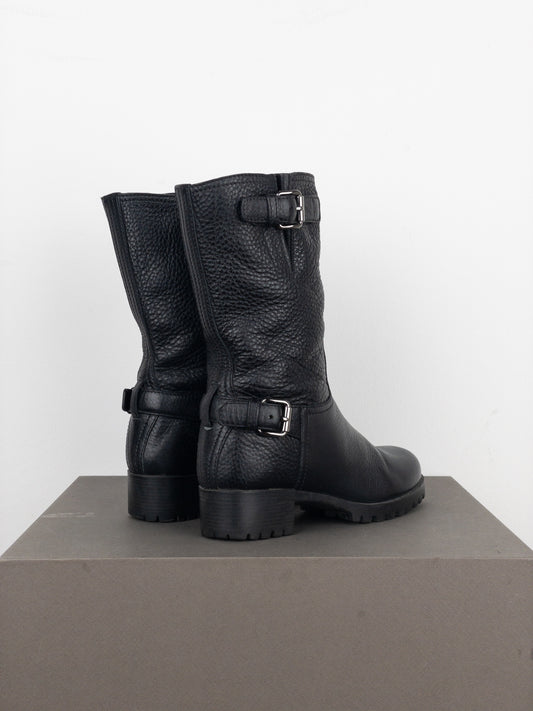 Prada AW99 Lugsole Biker Ankle Work Boots