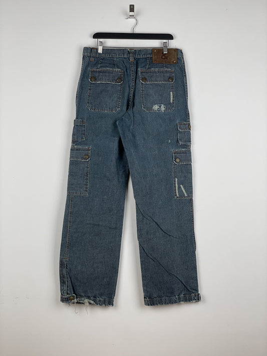 Dolce & Gabbana AW03 Double-Knee Denim Cargo Pants