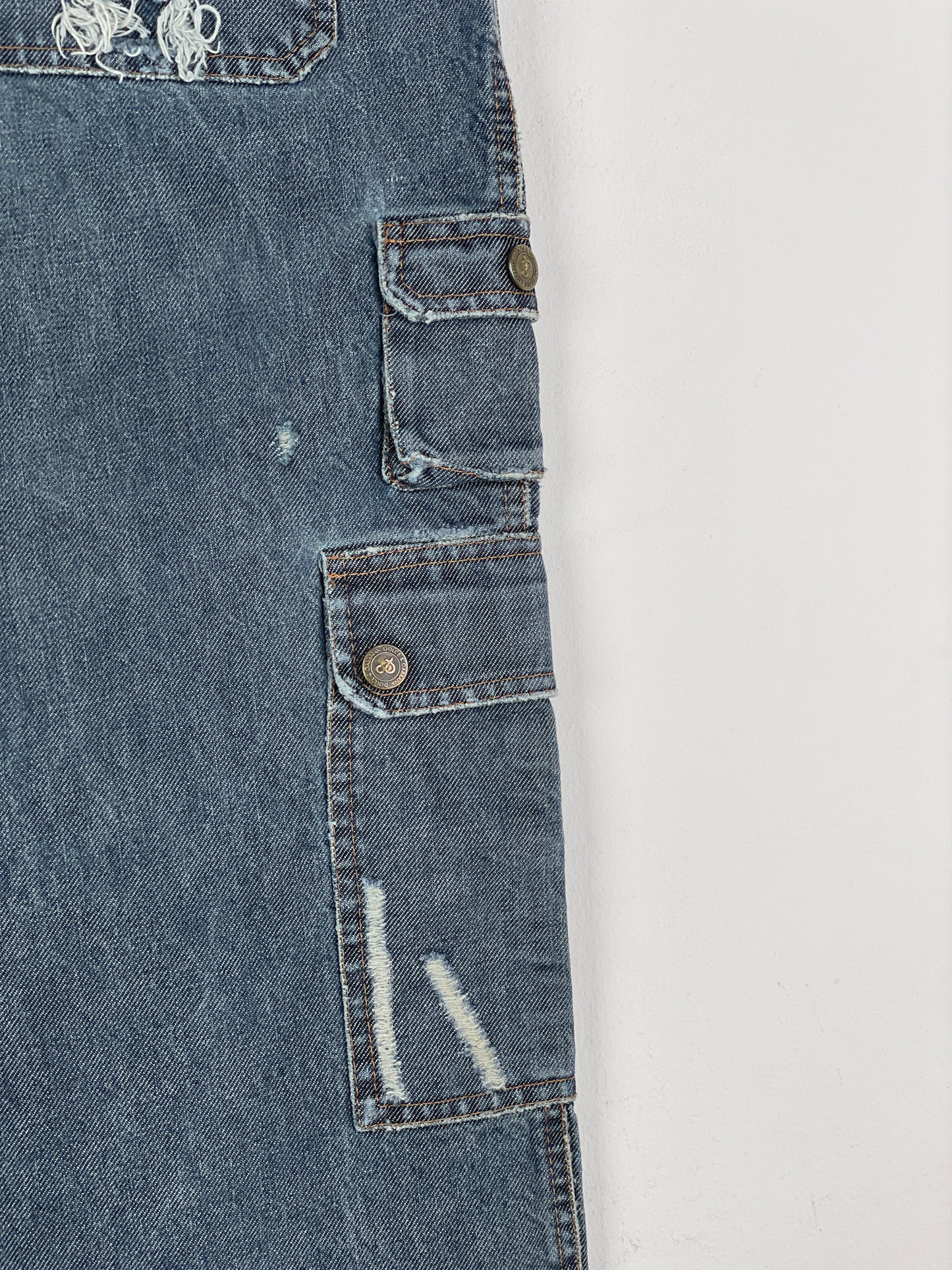 Dolce & Gabbana AW03 Double-Knee Denim Cargo Pants