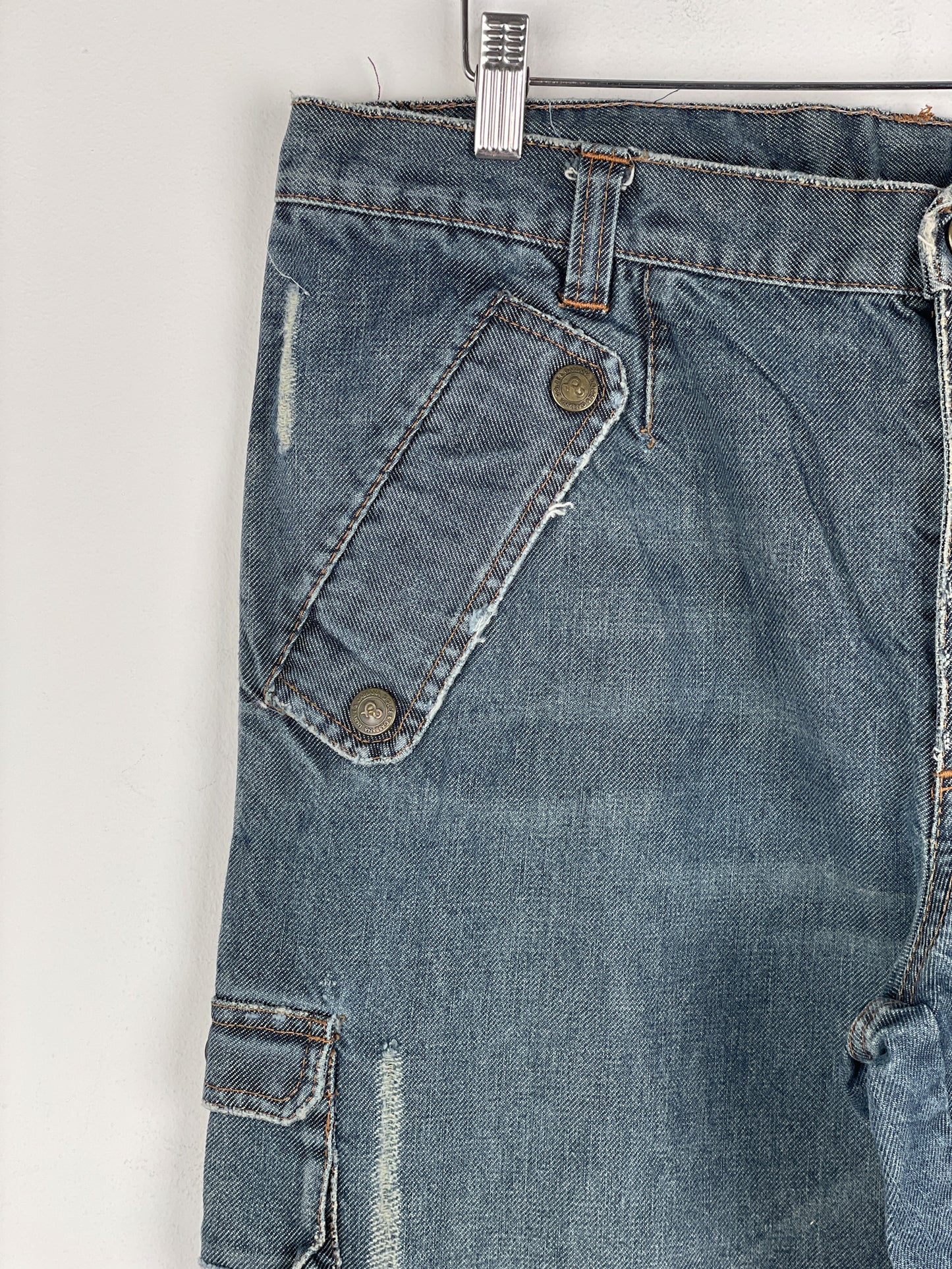 Dolce & Gabbana AW03 Double-Knee Denim Cargo Pants