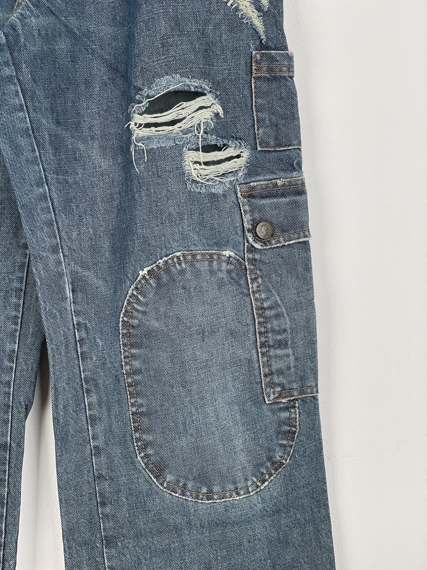 Dolce & Gabbana AW03 Double-Knee Denim Cargo Pants