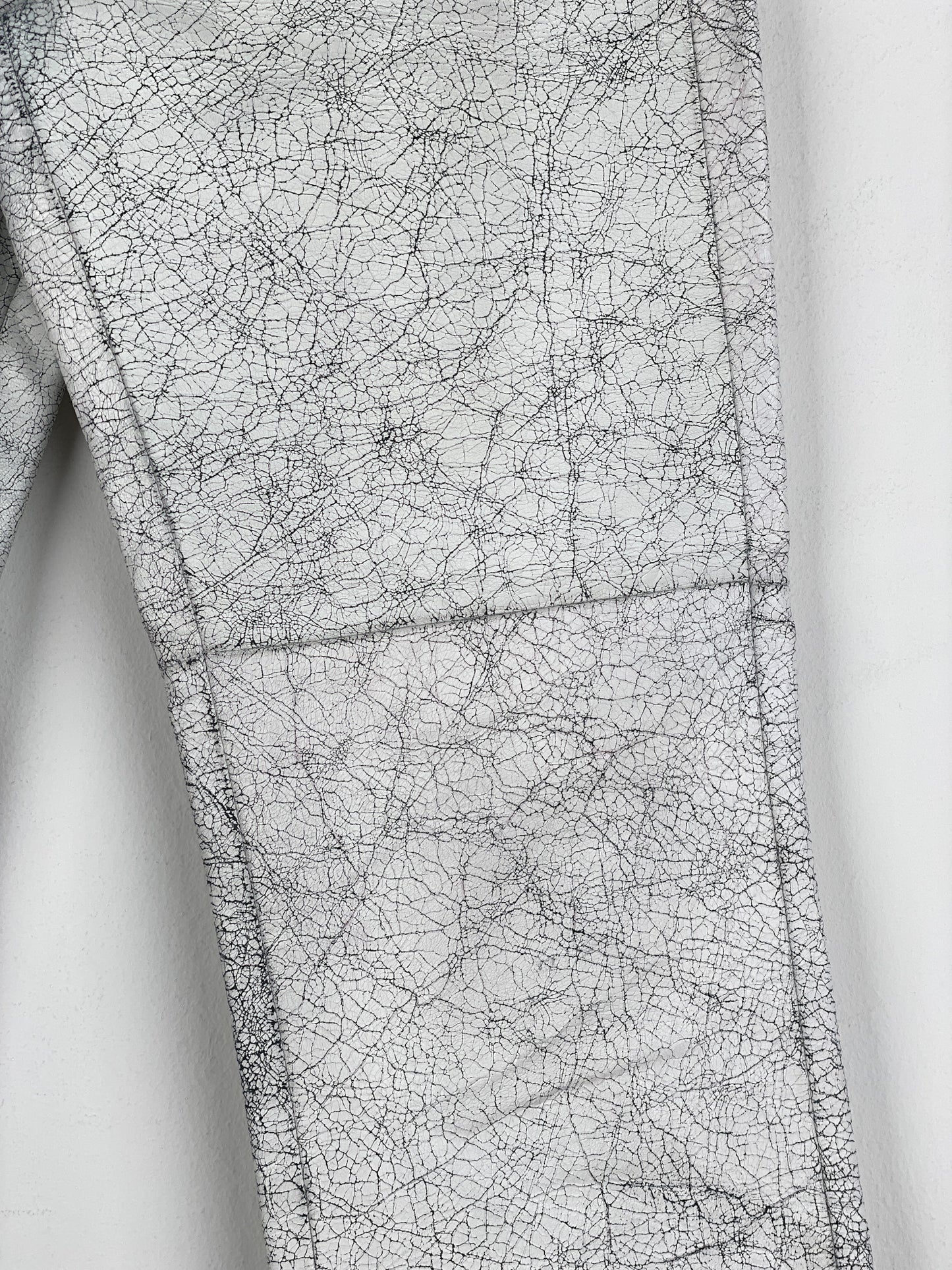 Maison Margiela AW16 Cracked White Paint Leather Pants