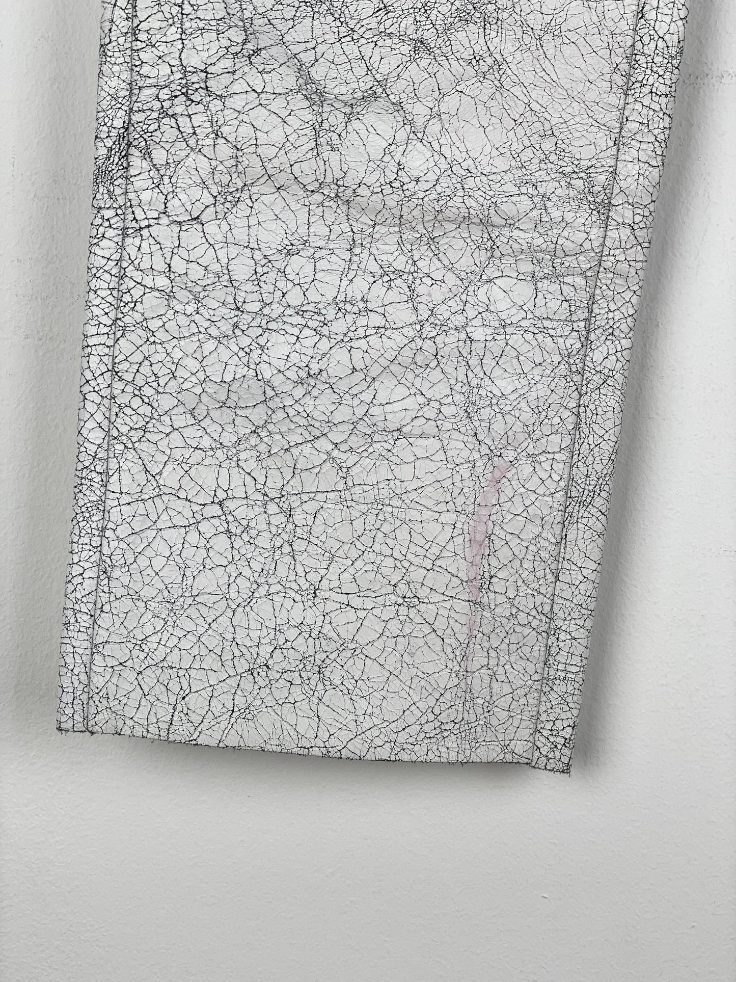 Maison Margiela AW16 Cracked White Paint Leather Pants