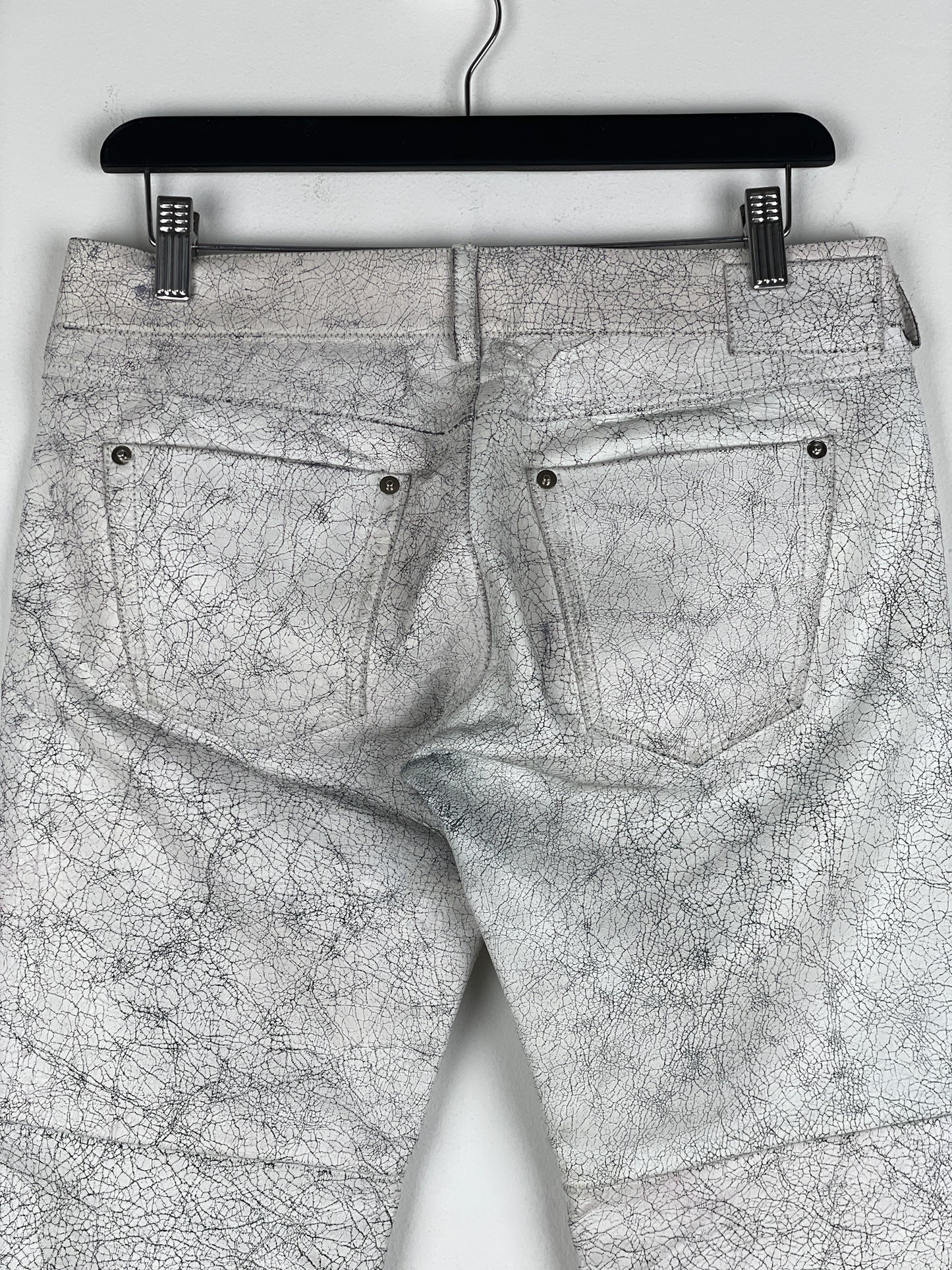 Maison Margiela AW16 Cracked White Paint Leather Pants