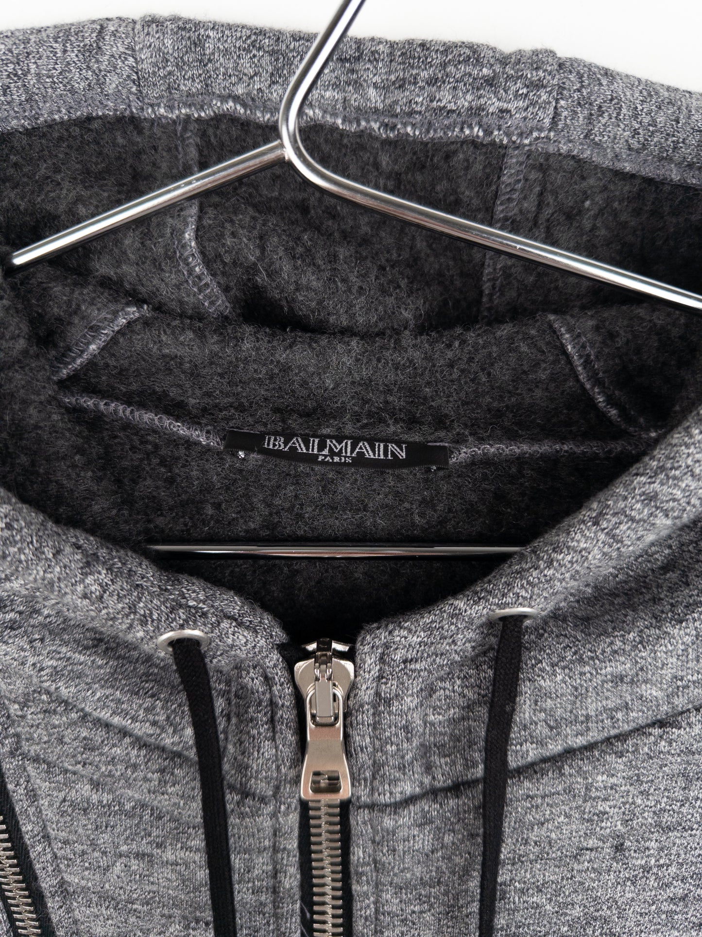 Balmain by Olivier Rousteing 2010s Double-Zip Biker Hoodie Jacket