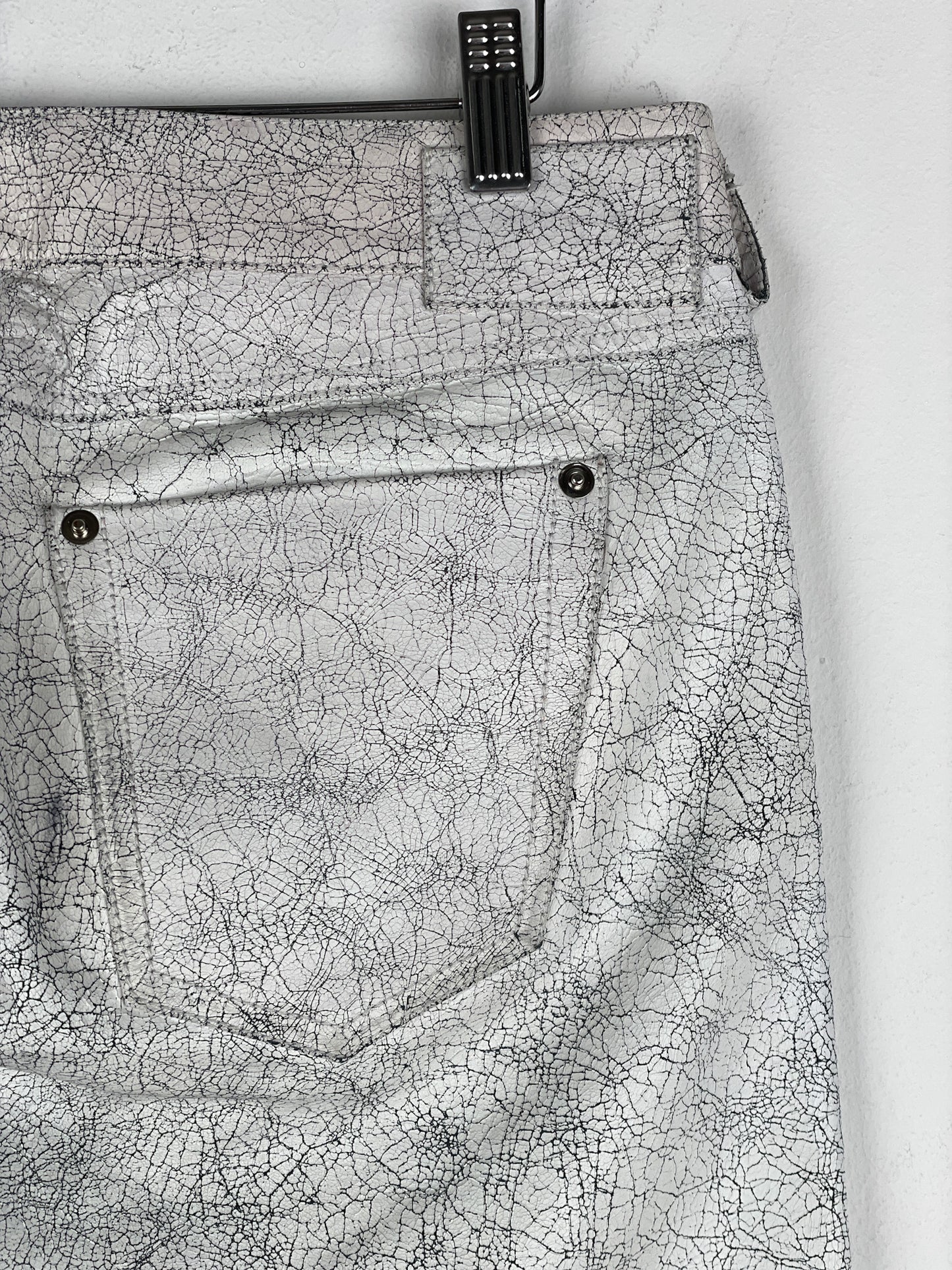 Maison Margiela AW16 Cracked White Paint Leather Pants