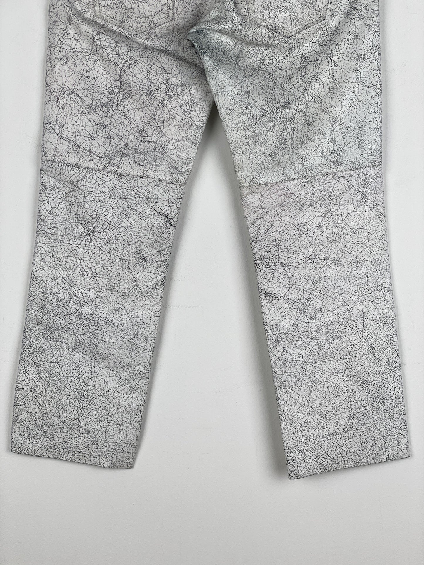Maison Margiela AW16 Cracked White Paint Leather Pants