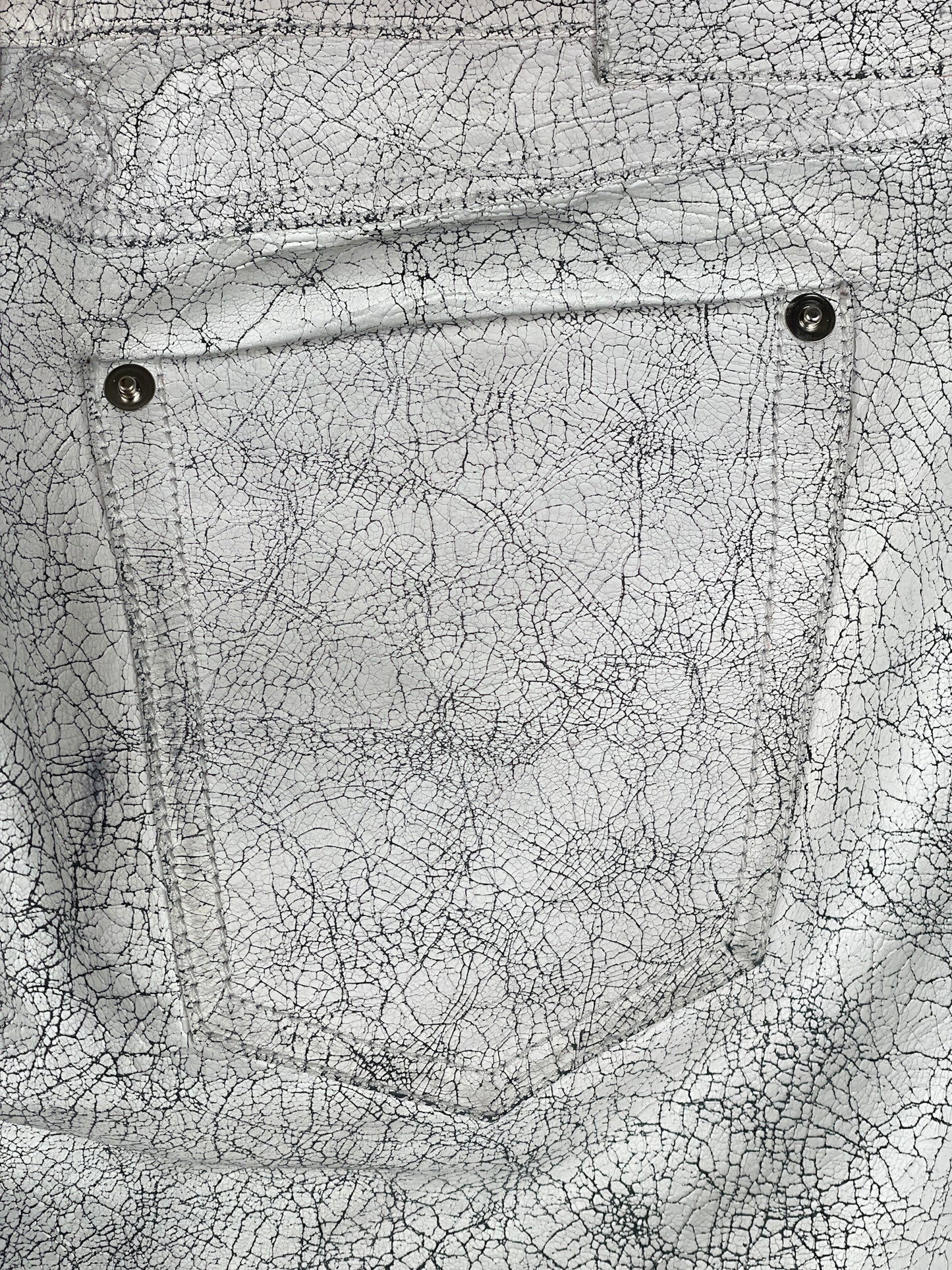 Maison Margiela AW16 Cracked White Paint Leather Pants