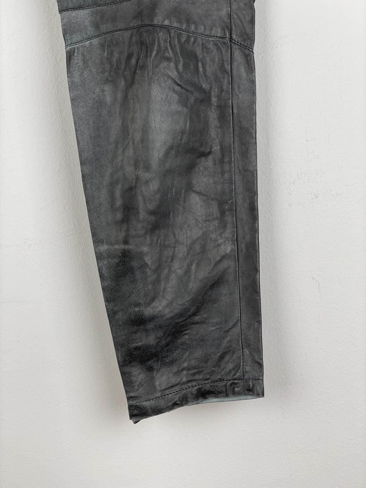 Balmain Decarnin Leather Cargo Biker Pants