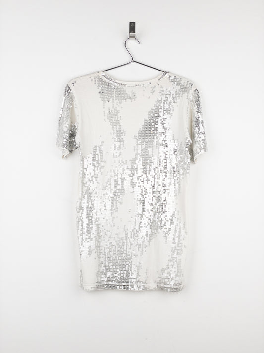 Balmain by Decarnin AW10 Distressed Sequin T-Shirt