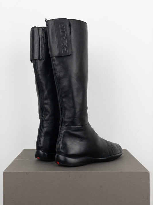Prada AW99 Knee-High Linea Rossa Sports Boots
