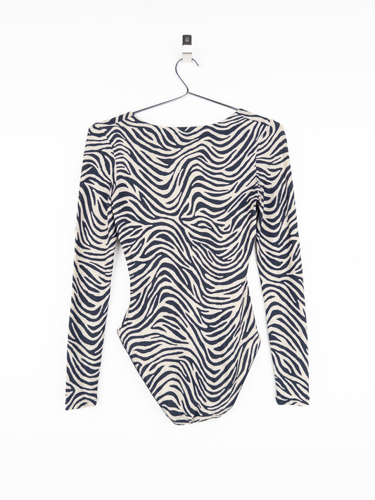 Dior by Galliano 2000s Zebra Print Body Suit