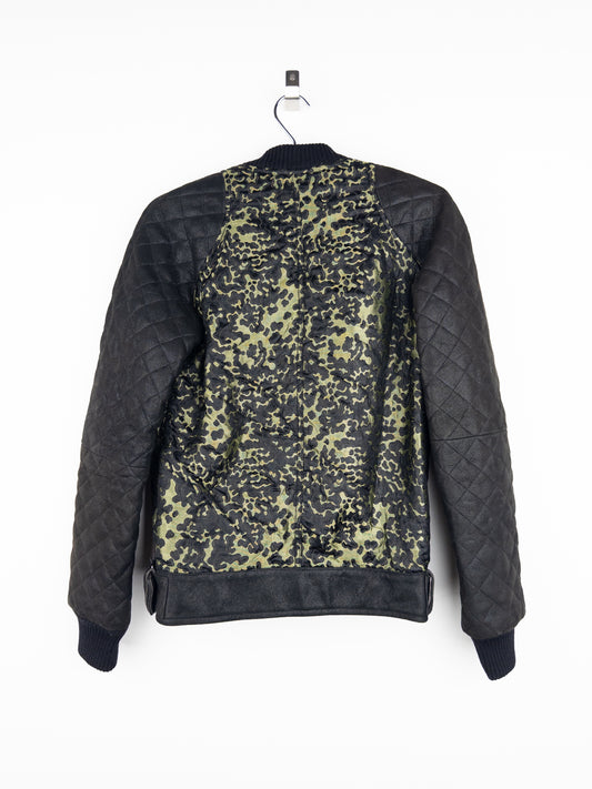 Chanel by Karl Lagerfeld 2000s Quilted Camouflage Bomber Jacket