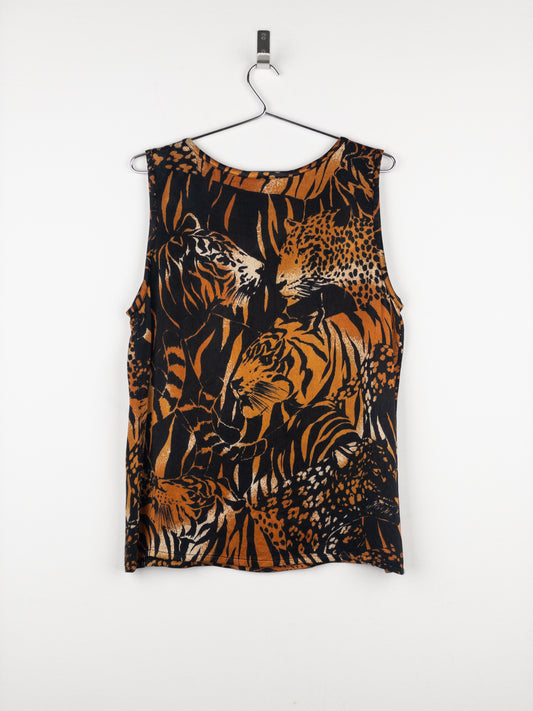 Yves Saint Laurent Rive Gauche by Tom Ford Tiger Print Tank Top