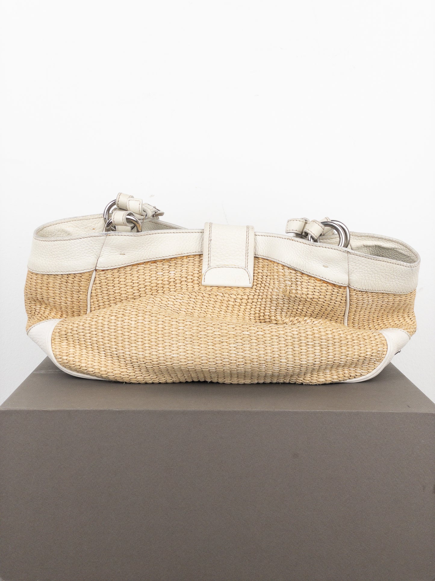 Prada 2000s Wicker Cargo Handbag