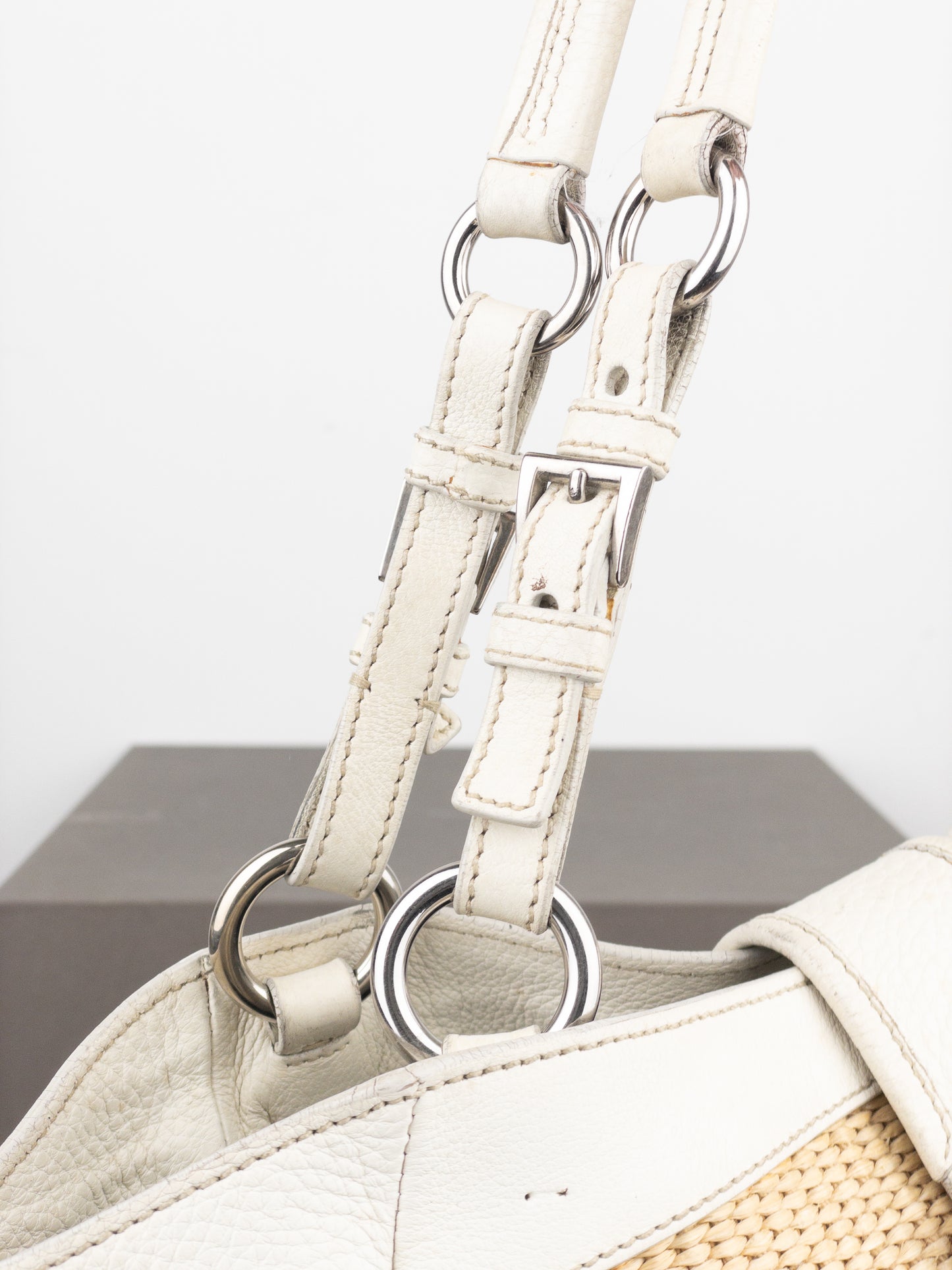 Prada 2000s Wicker Cargo Handbag