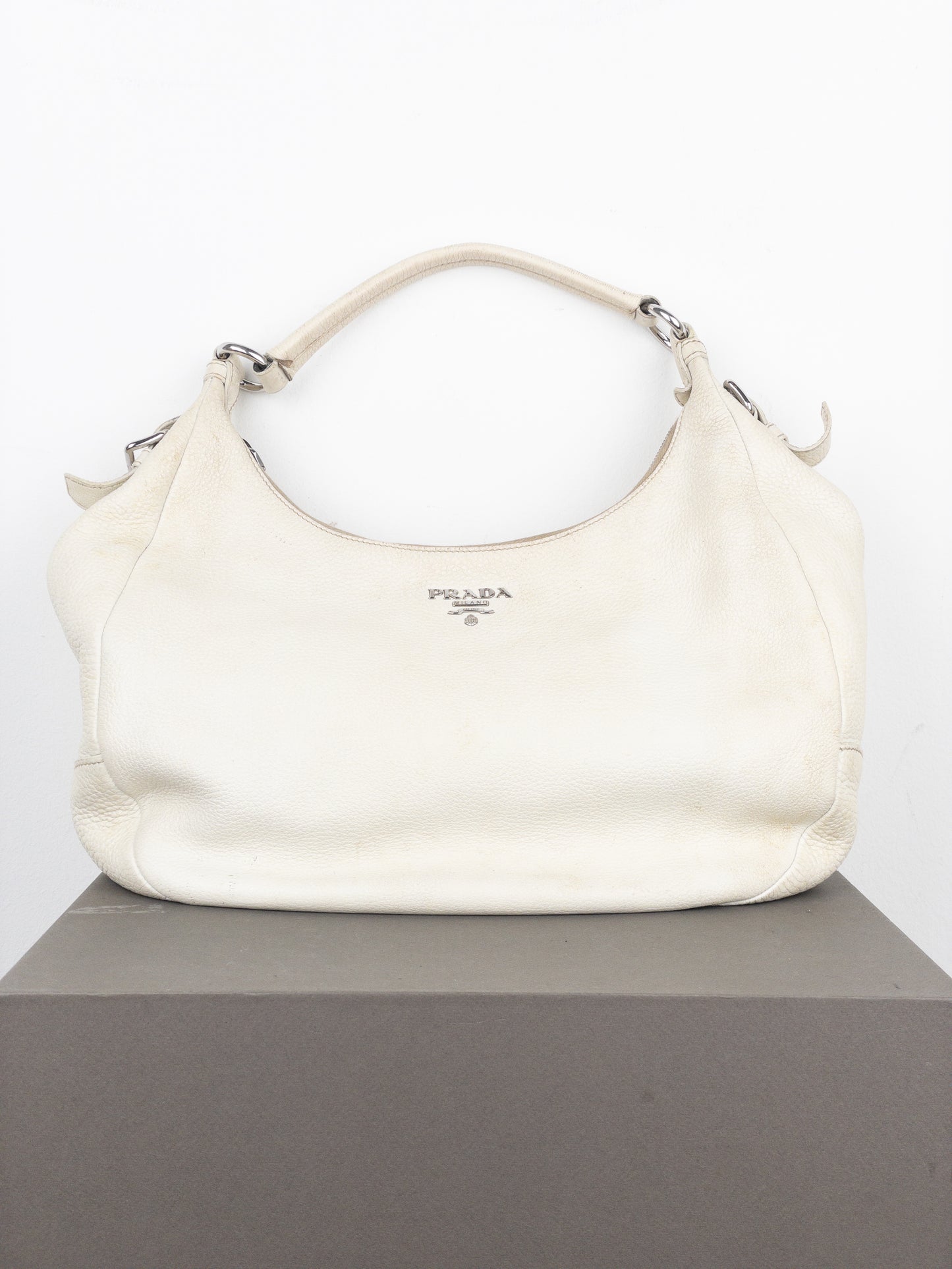 Prada 2000s ‘Vitello Daino’ Hobo Shoulder Bag