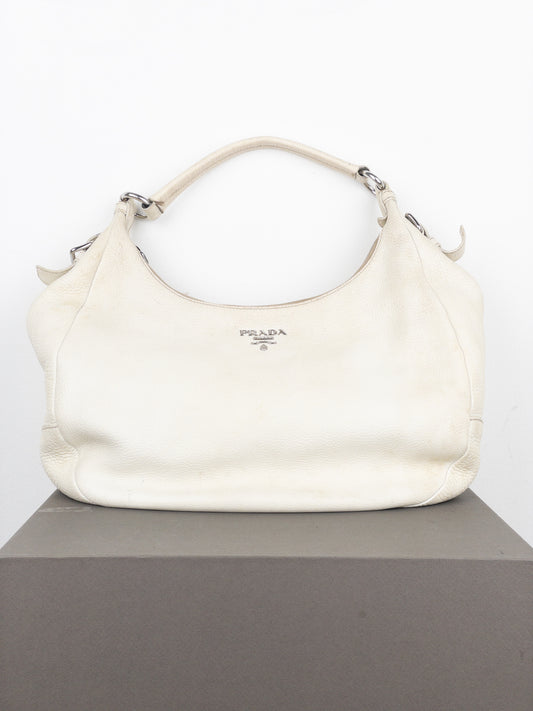 Prada 2000s ‘Vitello Daino’ Hobo Shoulder Bag