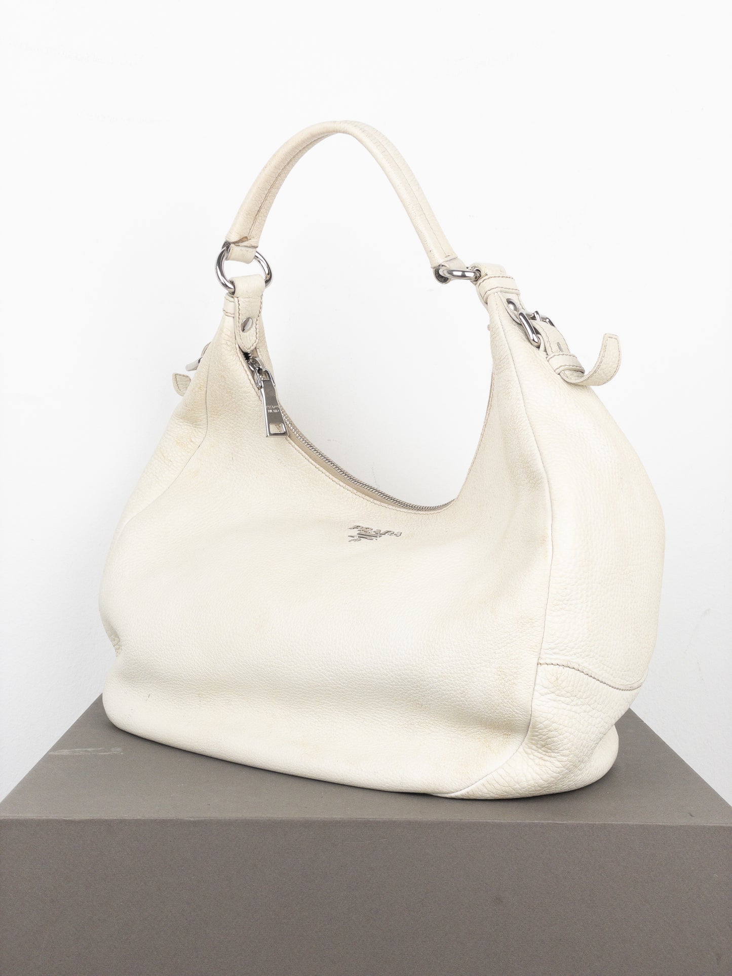 Prada 2000s ‘Vitello Daino’ Hobo Shoulder Bag
