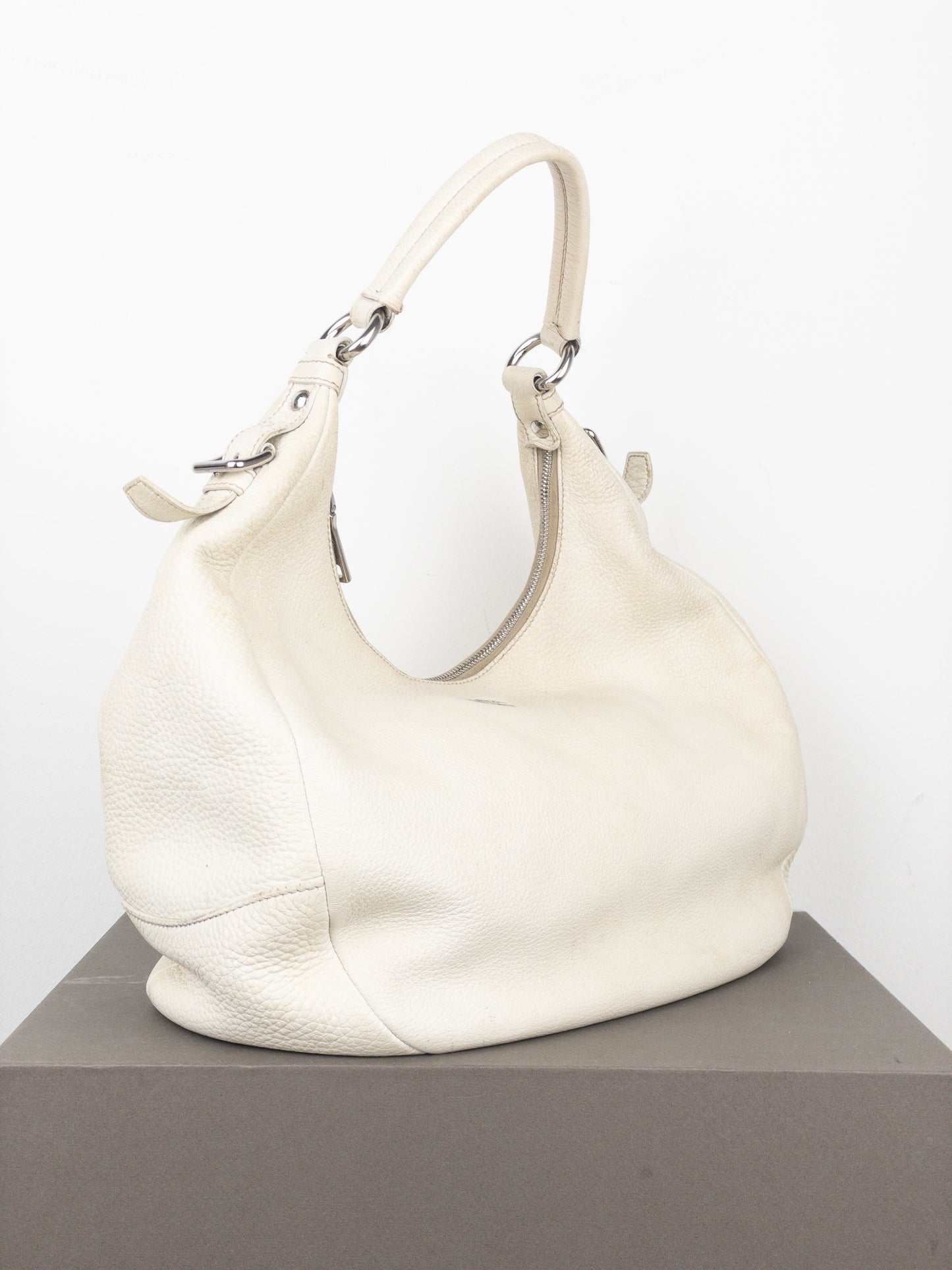 Prada 2000s ‘Vitello Daino’ Hobo Shoulder Bag